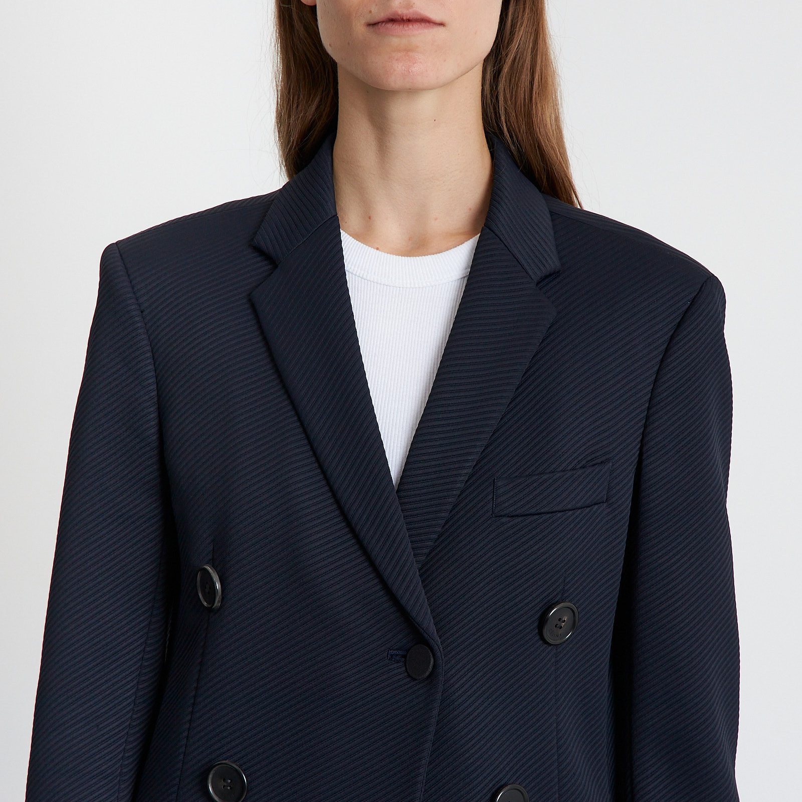 Пиджак синего цвета Celine - фото из каталога магазина брендовой одежды Second Friend Store Пиджак Celine - купить оригинал в секонд-хенде SFS - 4