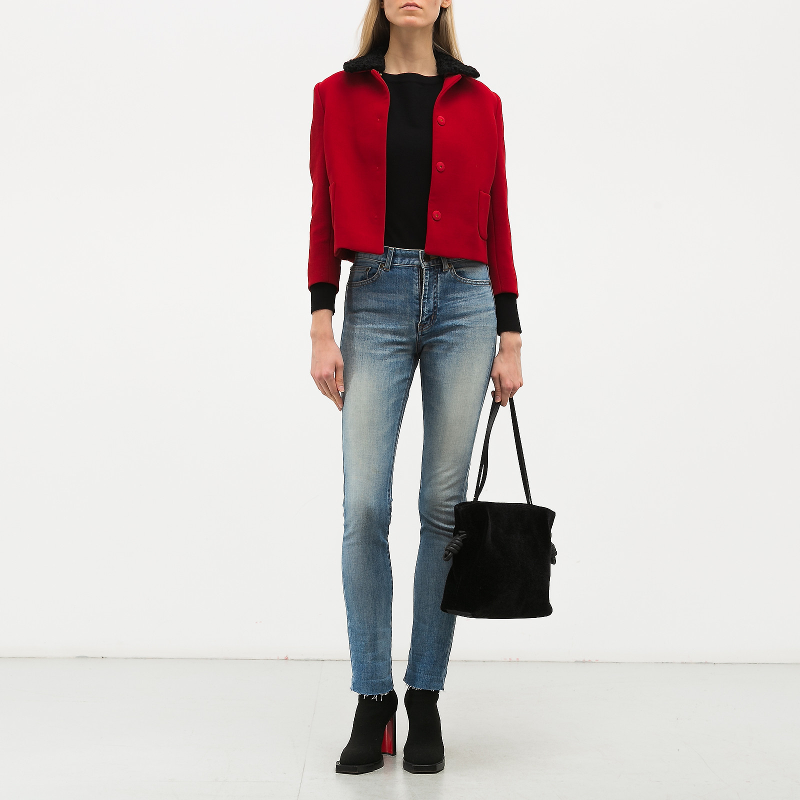 Жакет  красного цвета Miu Miu - фото из каталога магазина брендовой одежды Second Friend Store Жакет Miu Miu - купить оригинал в секонд-хенде SFS - 2