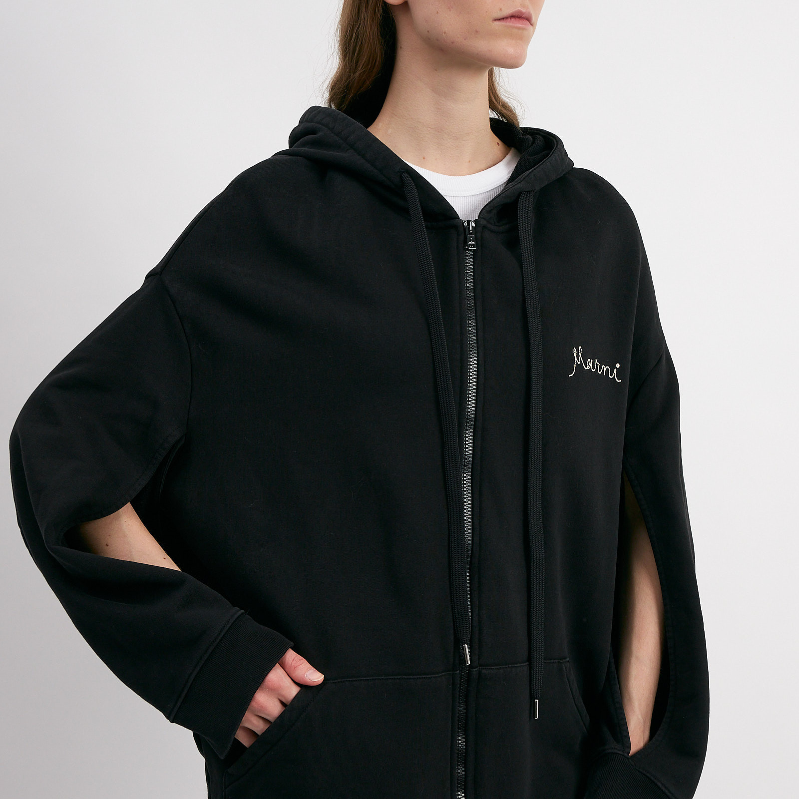 Худи черного цвета Marni - фото из каталога магазина брендовой одежды Second Friend Store Худи Marni - купить оригинал в секонд-хенде SFS - 4
