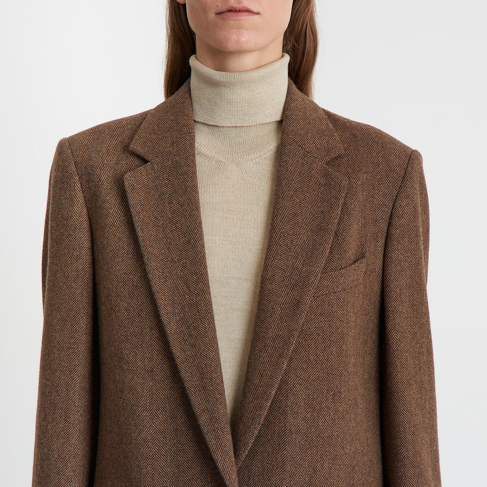 Пиджак коричневого цвета Dries Van Noten - фото из каталога магазина брендовой одежды Second Friend Store Пиджак Dries Van Noten - купить оригинал в секонд-хенде SFS - 4