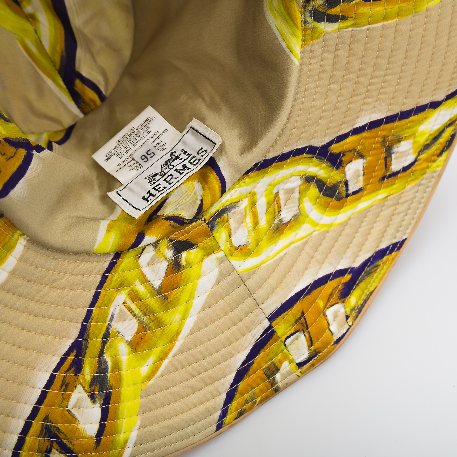 Панама бежевого цвета Hermes - фото из каталога магазина брендовой одежды Second Friend Store Панама Hermes - купить оригинал в секонд-хенде SFS - 4