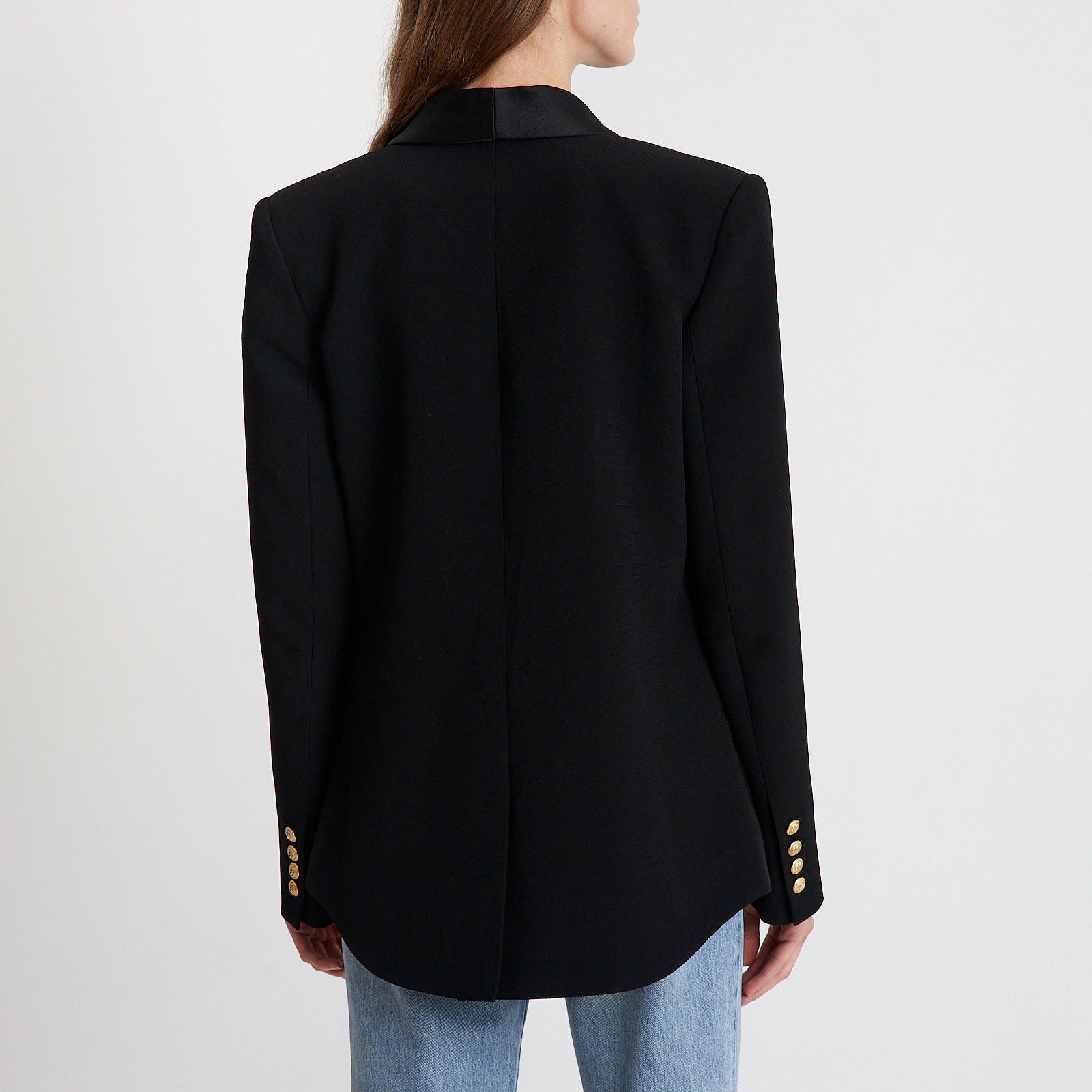 Пиджак черного цвета Balmain - фото из каталога магазина брендовой одежды Second Friend Store Пиджак Balmain - купить оригинал в секонд-хенде SFS - 3