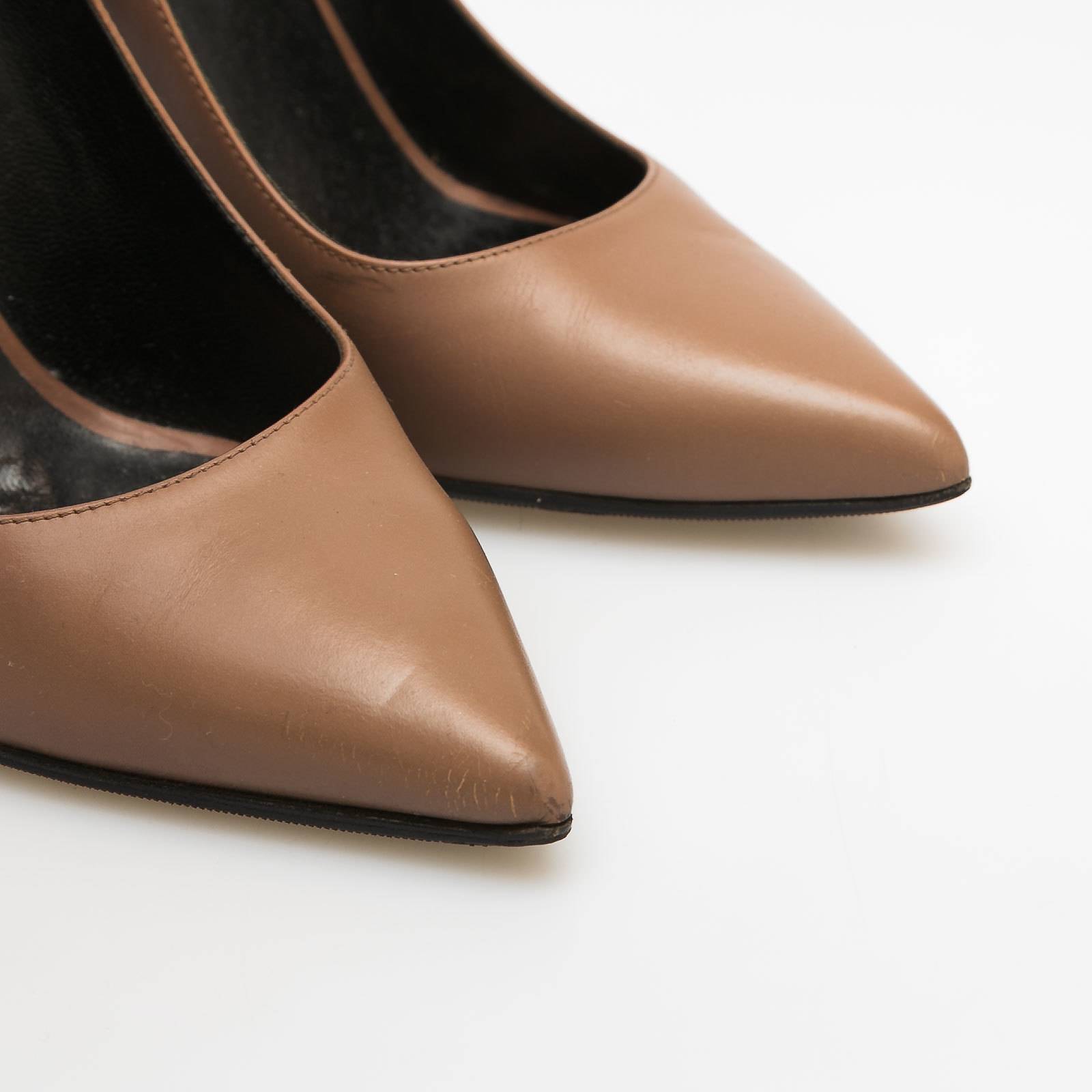 Туфли коричневого цвета Saint Laurent - фото из каталога магазина брендовой одежды Second Friend Store Туфли Saint Laurent - купить оригинал в секонд-хенде SFS - 4