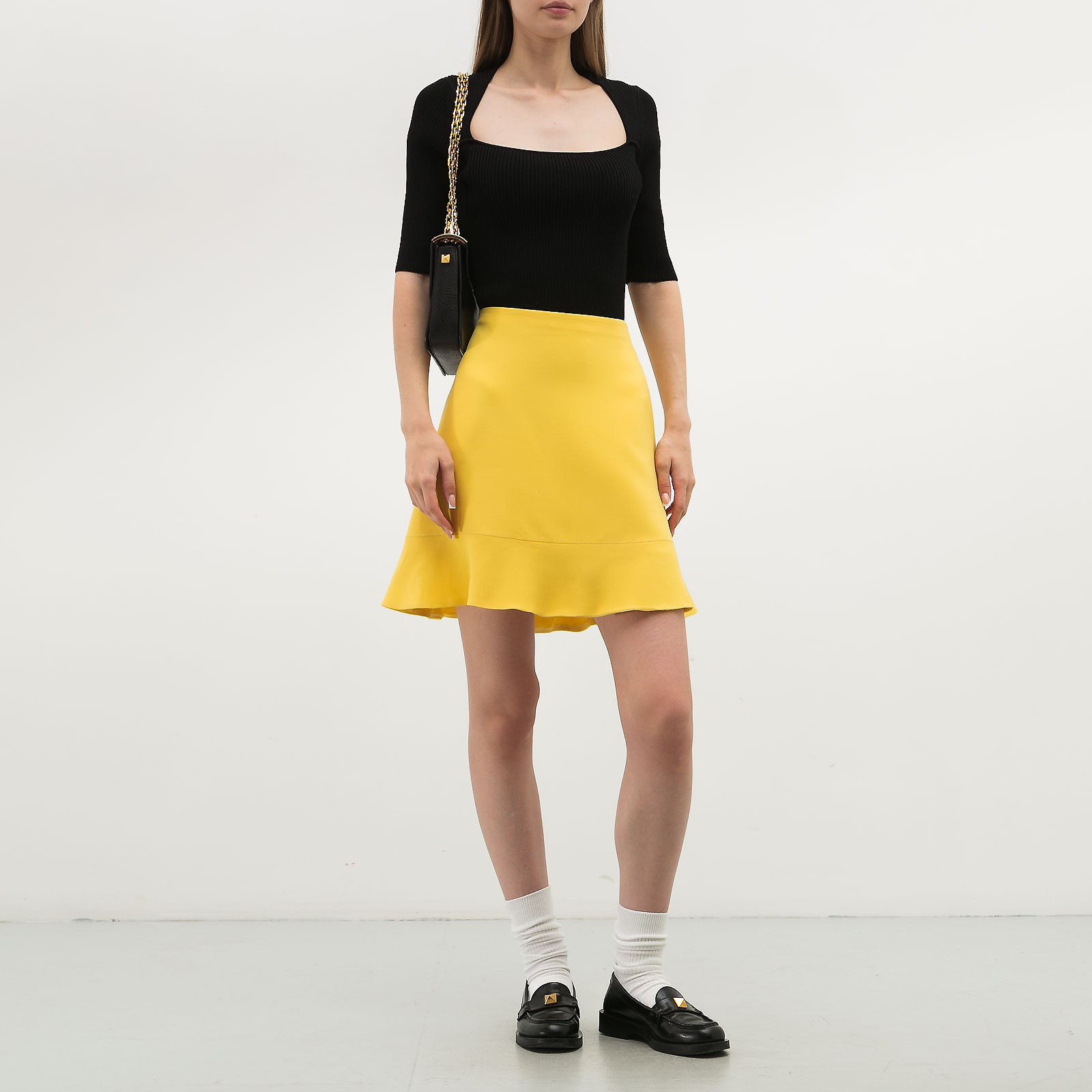 Юбка желтого цвета Valentino - фото из каталога магазина брендовой одежды Second Friend Store Юбка Valentino - купить оригинал в секонд-хенде SFS - 2