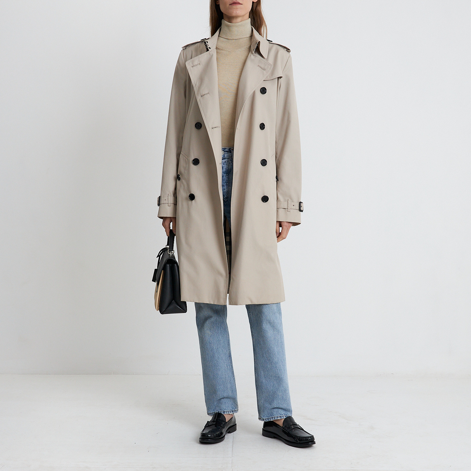 Тренч серого цвета Burberry Prorsum - фото из каталога магазина брендовой одежды Second Friend Store Тренч Burberry Prorsum - купить оригинал в секонд-хенде SFS - 2