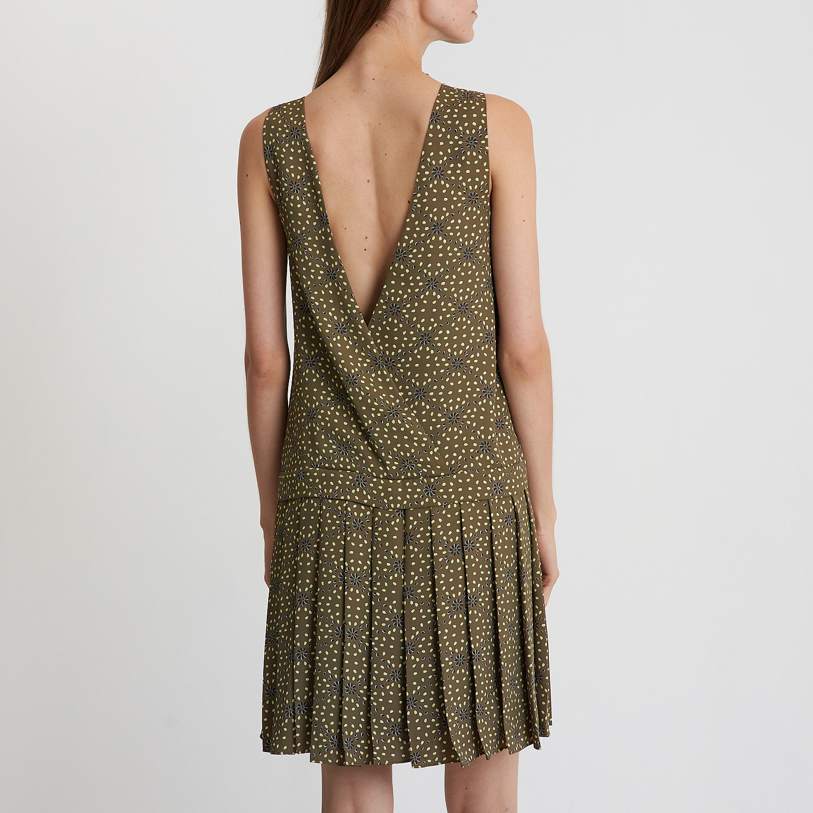 Платье  зеленого цвета Kenzo - фото из каталога магазина брендовой одежды Second Friend Store Платье Kenzo - купить оригинал в секонд-хенде SFS - 3