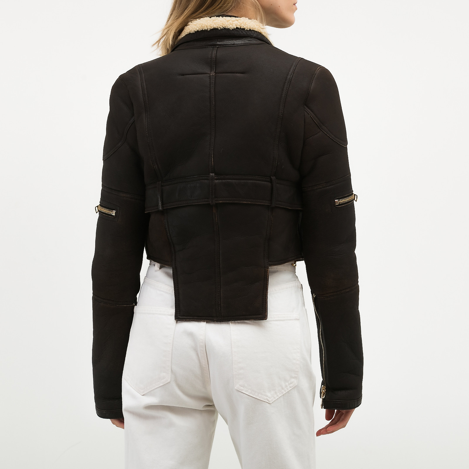 Пальто коричневого цвета Givenchy - фото из каталога магазина брендовой одежды Second Friend Store Пальто Givenchy - купить оригинал в секонд-хенде SFS - 3