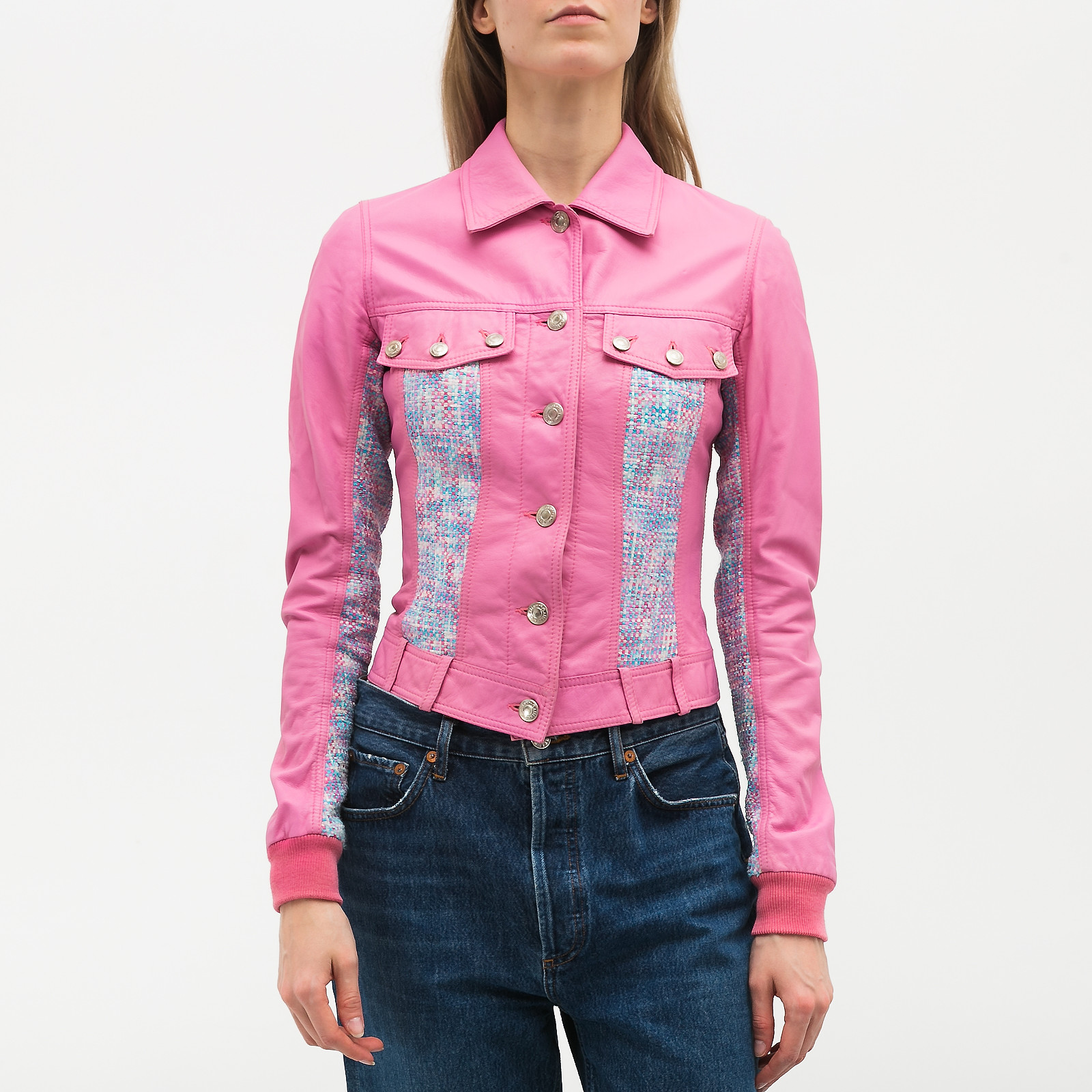 Куртка кожаная розового цвета John Galliano - фото из каталога магазина брендовой одежды Second Friend Store Куртка кожаная John Galliano - купить оригинал в секонд-хенде SFS - 1