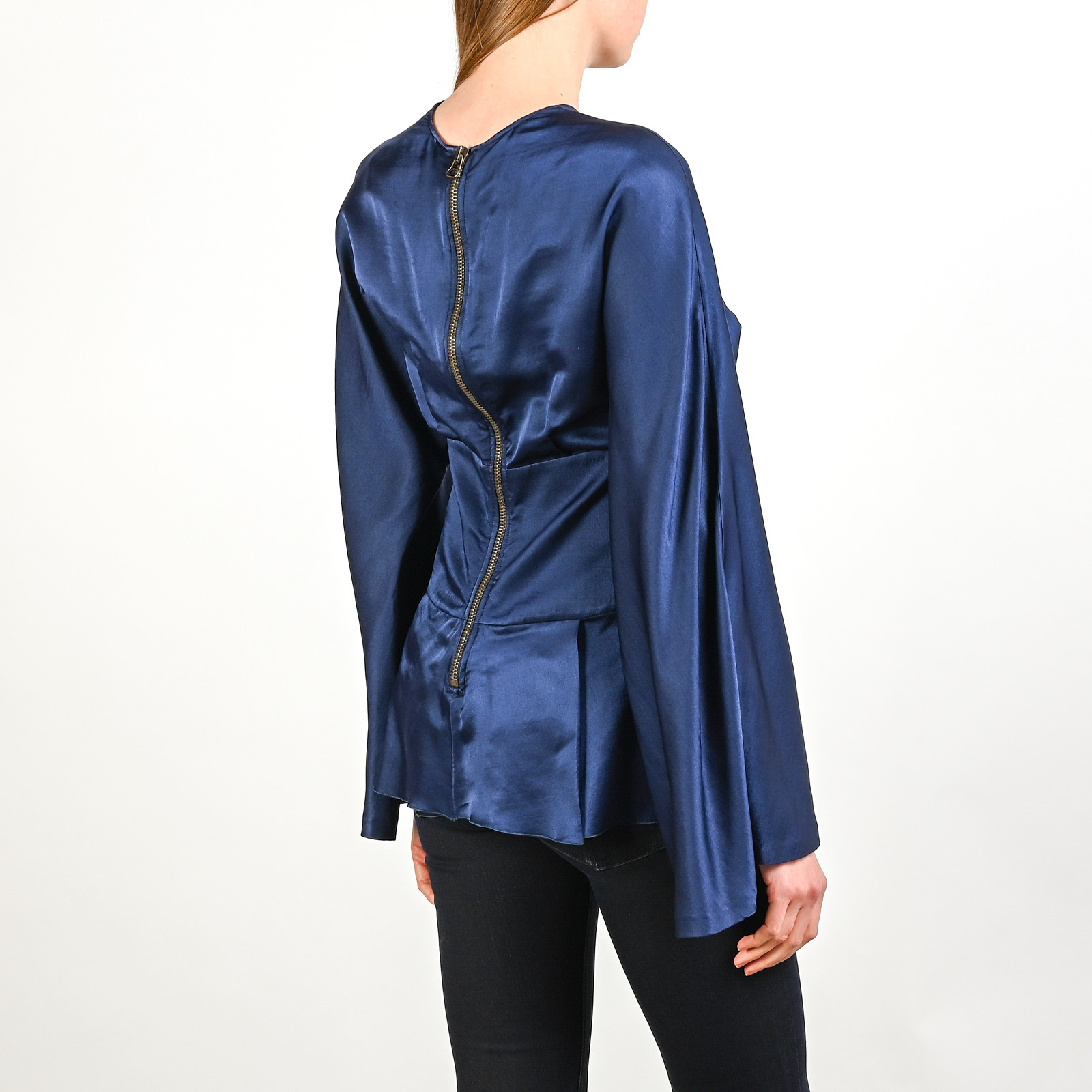 Блуза синего цвета Stella McCartney - фото из каталога магазина брендовой одежды Second Friend Store Блуза Stella McCartney - купить оригинал в секонд-хенде SFS - 3