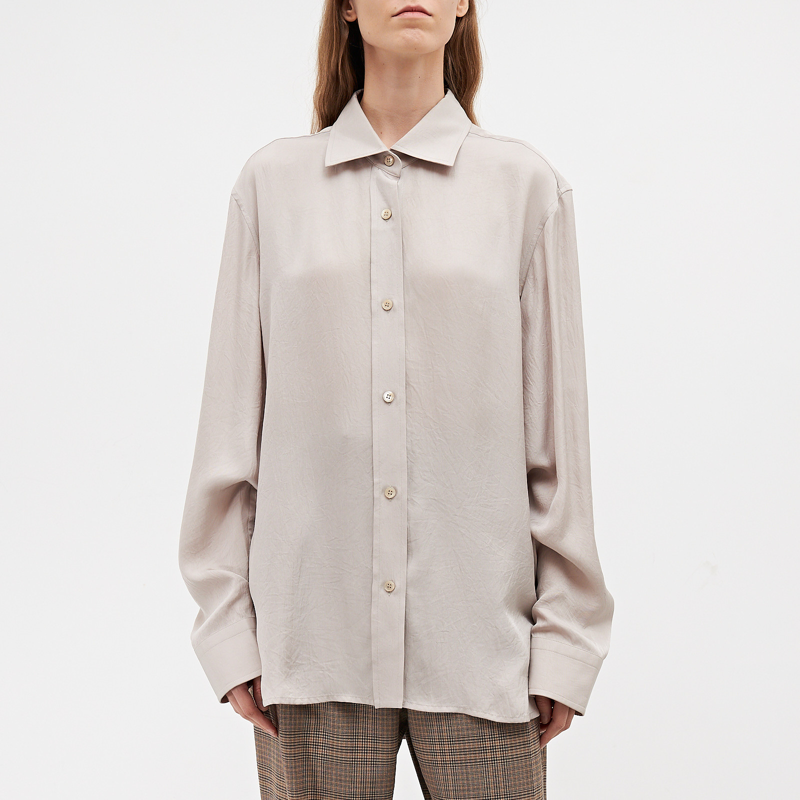 Рубашка серого цвета Tom Ford - фото из каталога магазина брендовой одежды Second Friend Store Рубашка Tom Ford - купить оригинал в секонд-хенде SFS - 1