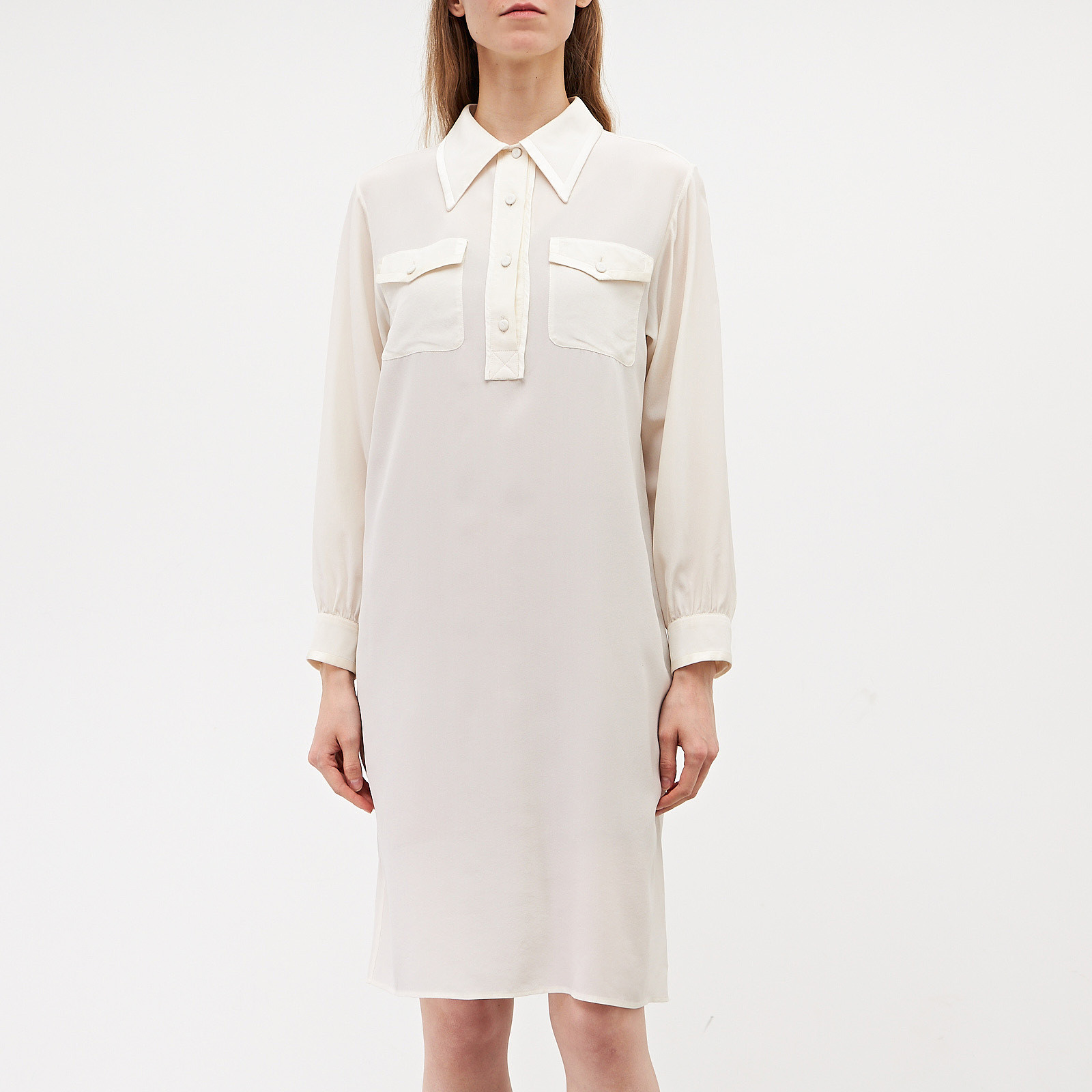 Платье белого цвета Givenchy - фото из каталога магазина брендовой одежды Second Friend Store Платье Givenchy - купить оригинал в секонд-хенде SFS - 1