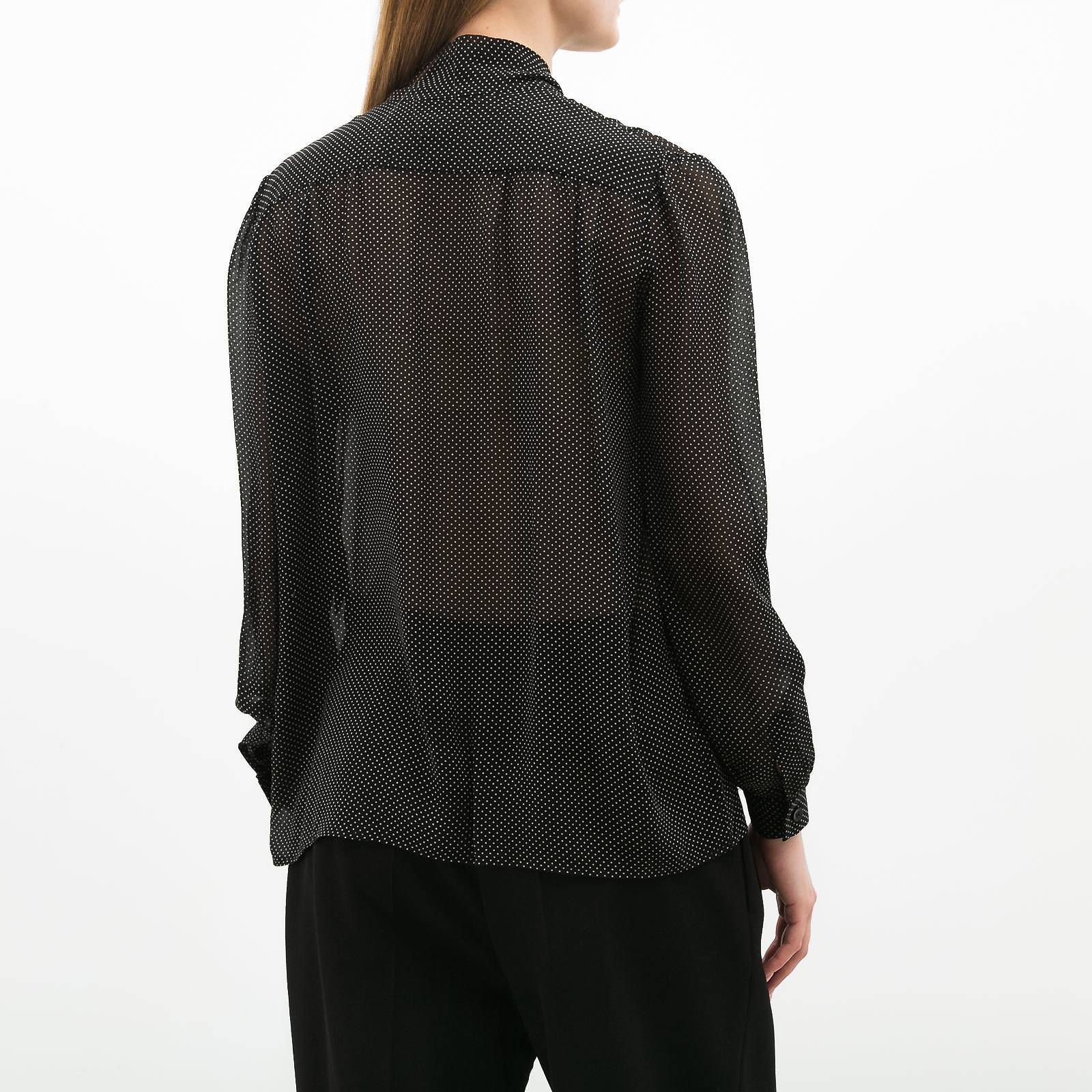 Блуза черного цвета Saint Laurent - фото из каталога магазина брендовой одежды Second Friend Store Блуза Saint Laurent - купить оригинал в секонд-хенде SFS - 3