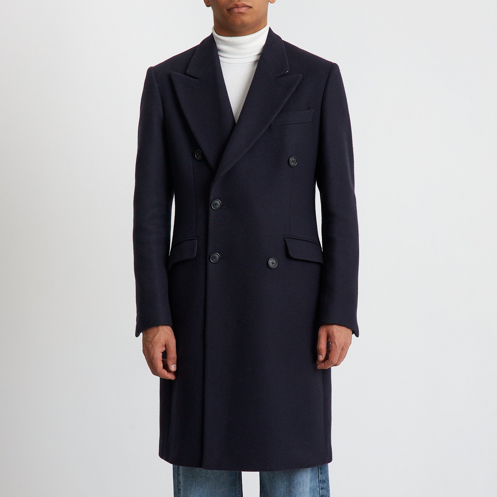 Пальто синего цвета N21 - фото из каталога магазина брендовой одежды Second Friend Store Пальто N21 - купить оригинал в секонд-хенде SFS - 1