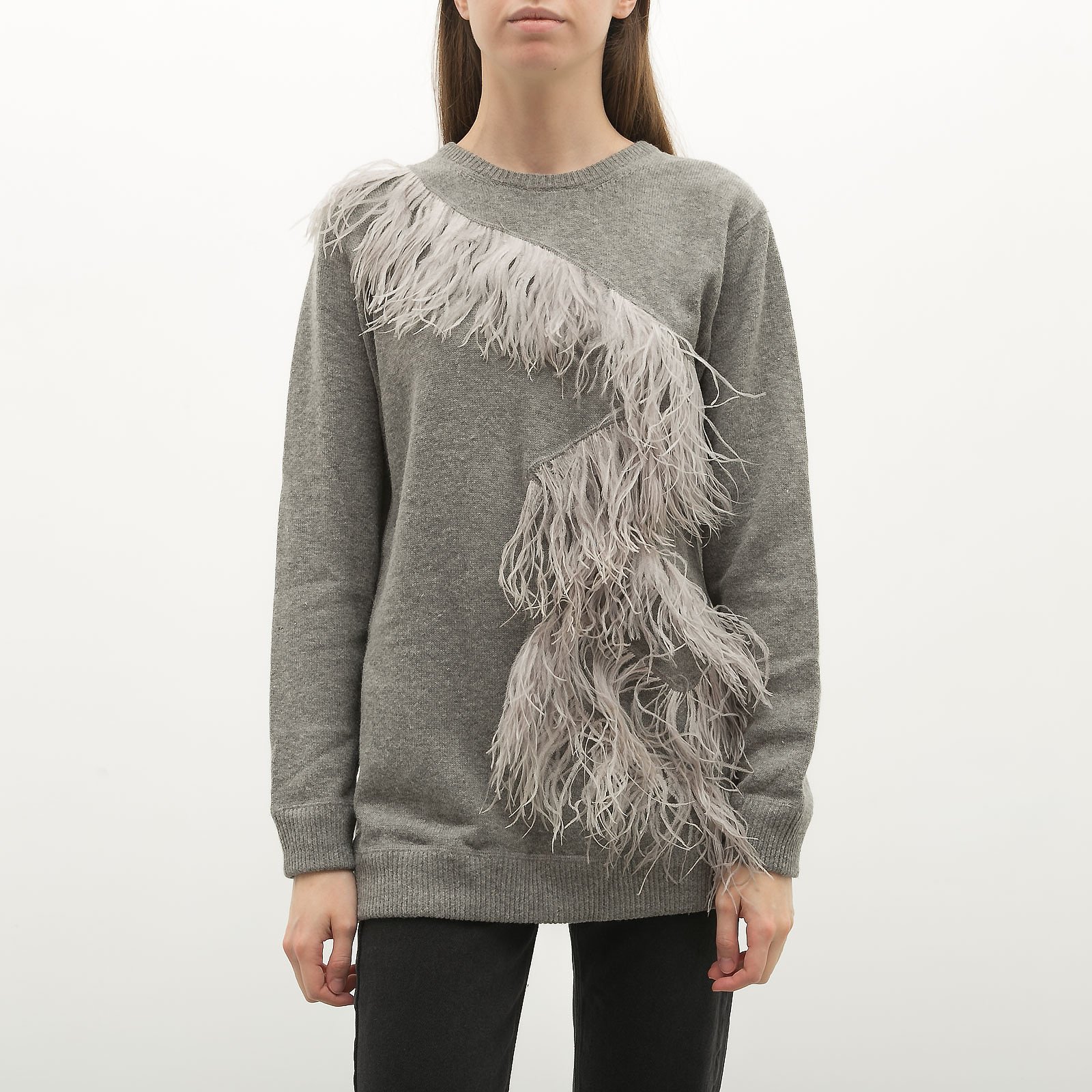 Свитер серого цвета N21 - фото из каталога магазина брендовой одежды Second Friend Store Свитер N21 - купить оригинал в секонд-хенде SFS - 1