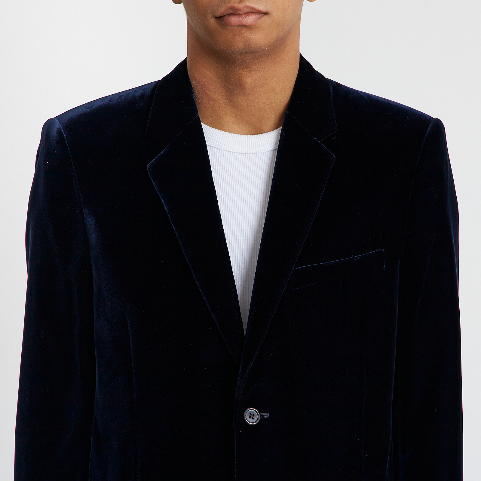 Пиджак синего цвета Saint Laurent - фото из каталога магазина брендовой одежды Second Friend Store Пиджак Saint Laurent - купить оригинал в секонд-хенде SFS - 4