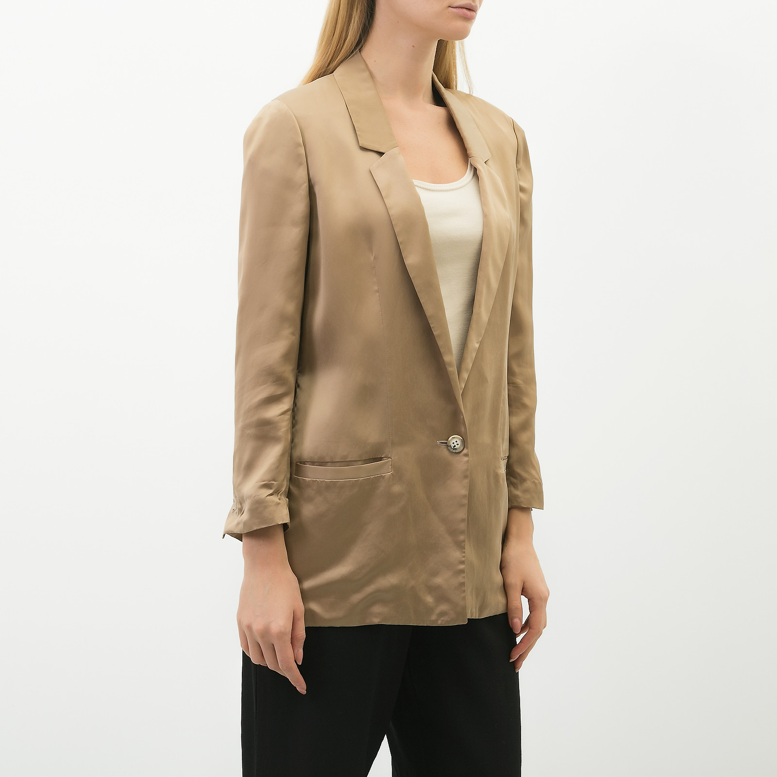 Пиджак коричневого цвета Diane von Furstenberg - фото из каталога магазина брендовой одежды Second Friend Store Пиджак Diane von Furstenberg - купить оригинал в секонд-хенде SFS - 3