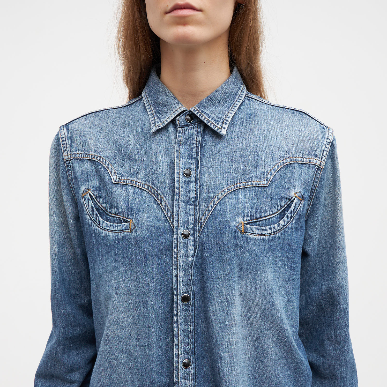 Рубашка джинсовая Saint Laurent - купить оригинал в секонд-хенде SFS - 4