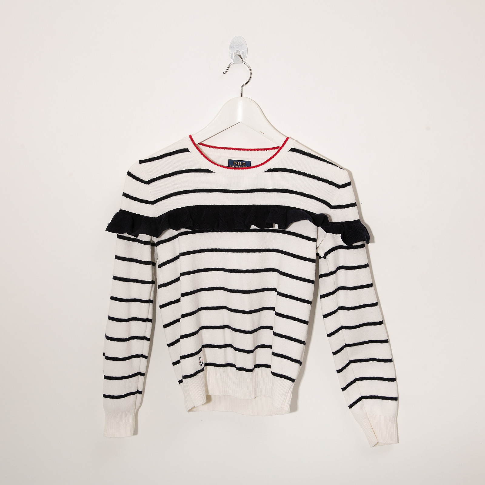 Свитер белого цвета Polo Ralph Lauren - фото из каталога магазина брендовой одежды Second Friend Store Свитер Polo Ralph Lauren - купить оригинал в секонд-хенде SFS - 1