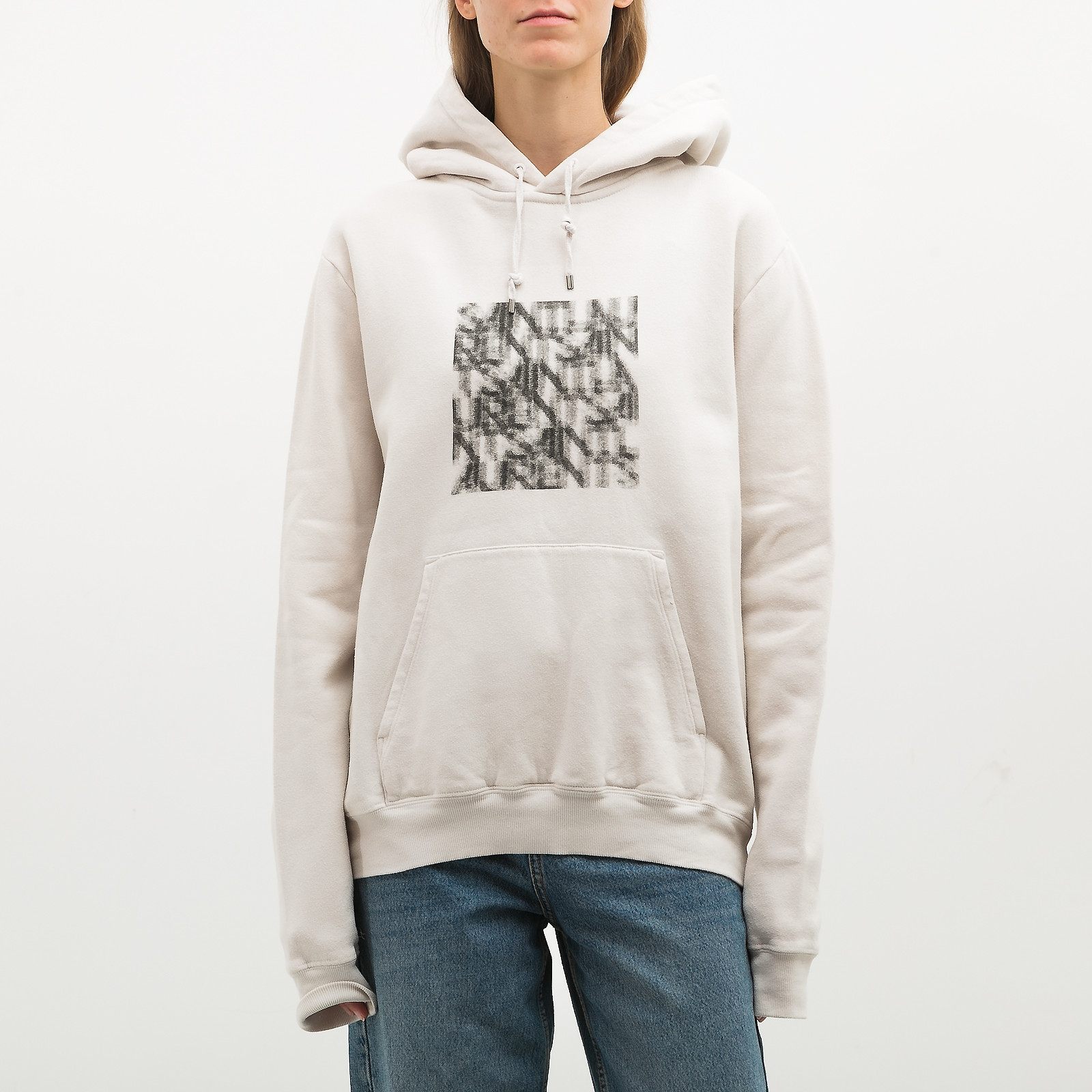 Худи белого цвета Saint Laurent - фото из каталога магазина брендовой одежды Second Friend Store Худи Saint Laurent - купить оригинал в секонд-хенде SFS - 1