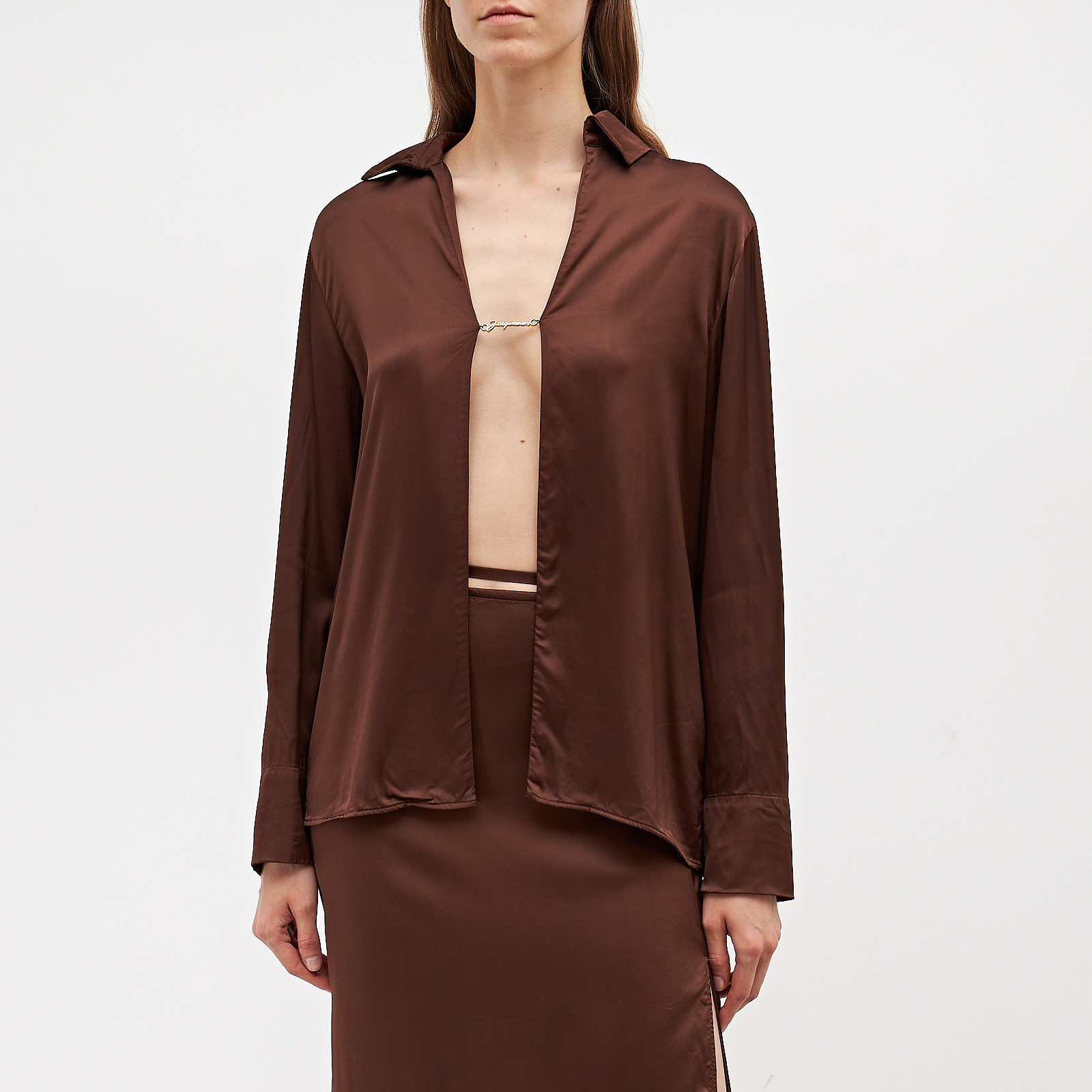 Костюм коричневого цвета Jacquemus - фото из каталога магазина брендовой одежды Second Friend Store Костюм Jacquemus - купить оригинал в секонд-хенде SFS - 4