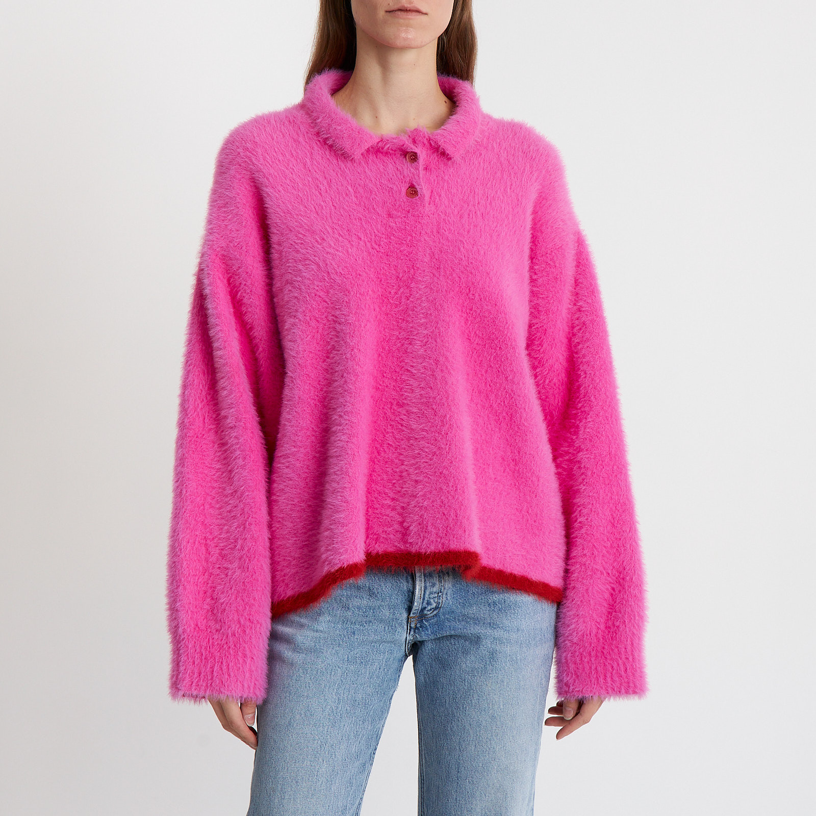 Свитер розового цвета Jacquemus - фото из каталога магазина брендовой одежды Second Friend Store Свитер Jacquemus - купить оригинал в секонд-хенде SFS - 1