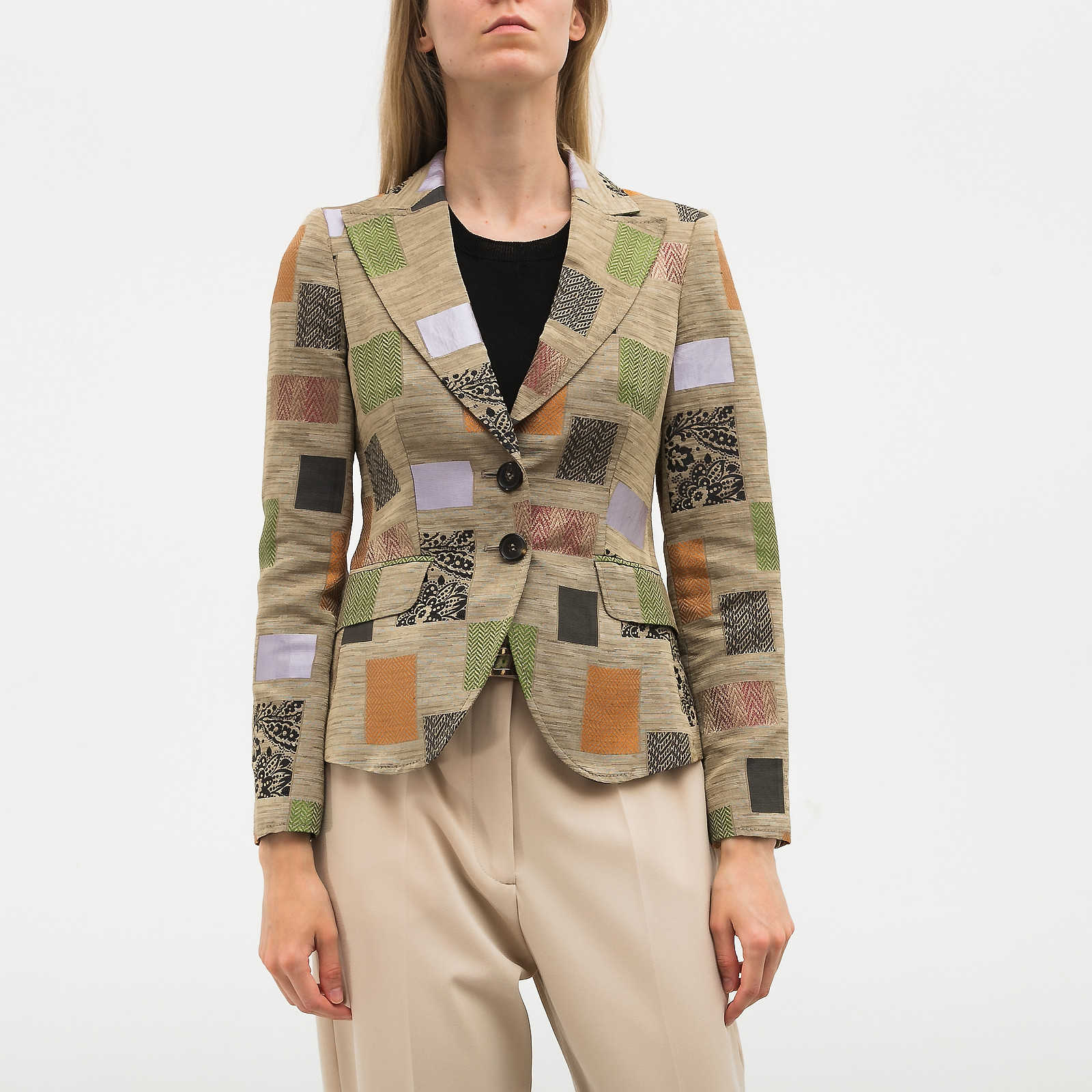 Пиджак  бежевого цвета Etro - фото из каталога магазина брендовой одежды Second Friend Store Пиджак Etro - купить оригинал в секонд-хенде SFS - 1