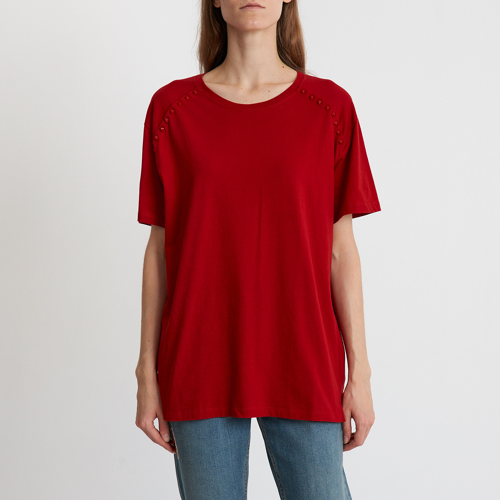 Футболка красного цвета Valentino - фото из каталога магазина брендовой одежды Second Friend Store Футболка Valentino - купить оригинал в секонд-хенде SFS - 1