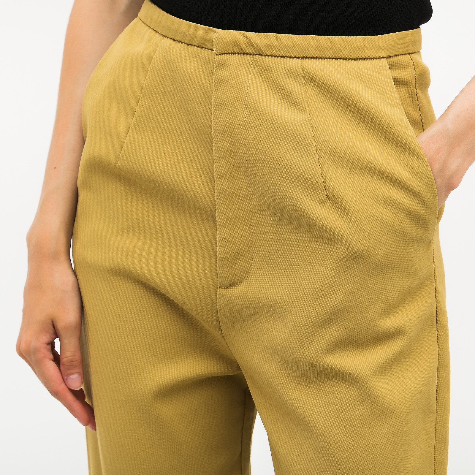 Брюки зеленого цвета Toteme - фото из каталога магазина брендовой одежды Second Friend Store Брюки Toteme - купить оригинал в секонд-хенде SFS - 3