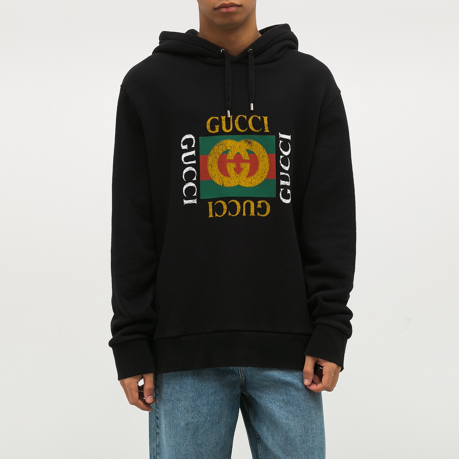 Худи черного цвета Gucci - фото из каталога магазина брендовой одежды Second Friend Store Худи Gucci - купить оригинал в секонд-хенде SFS - 1