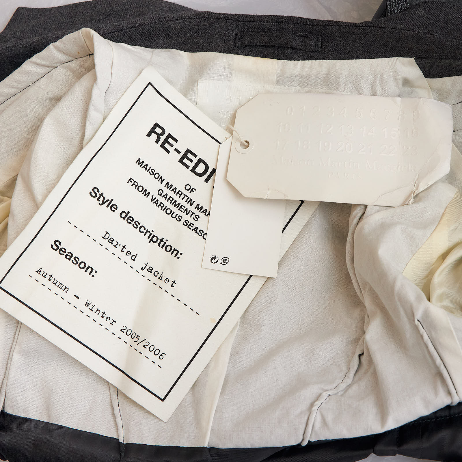 Пиджак H&M х серого цвета Maison Margiela - фото из каталога магазина брендовой одежды Second Friend Store Пиджак H&M х Maison Margiela - купить оригинал в секонд-хенде SFS - 5