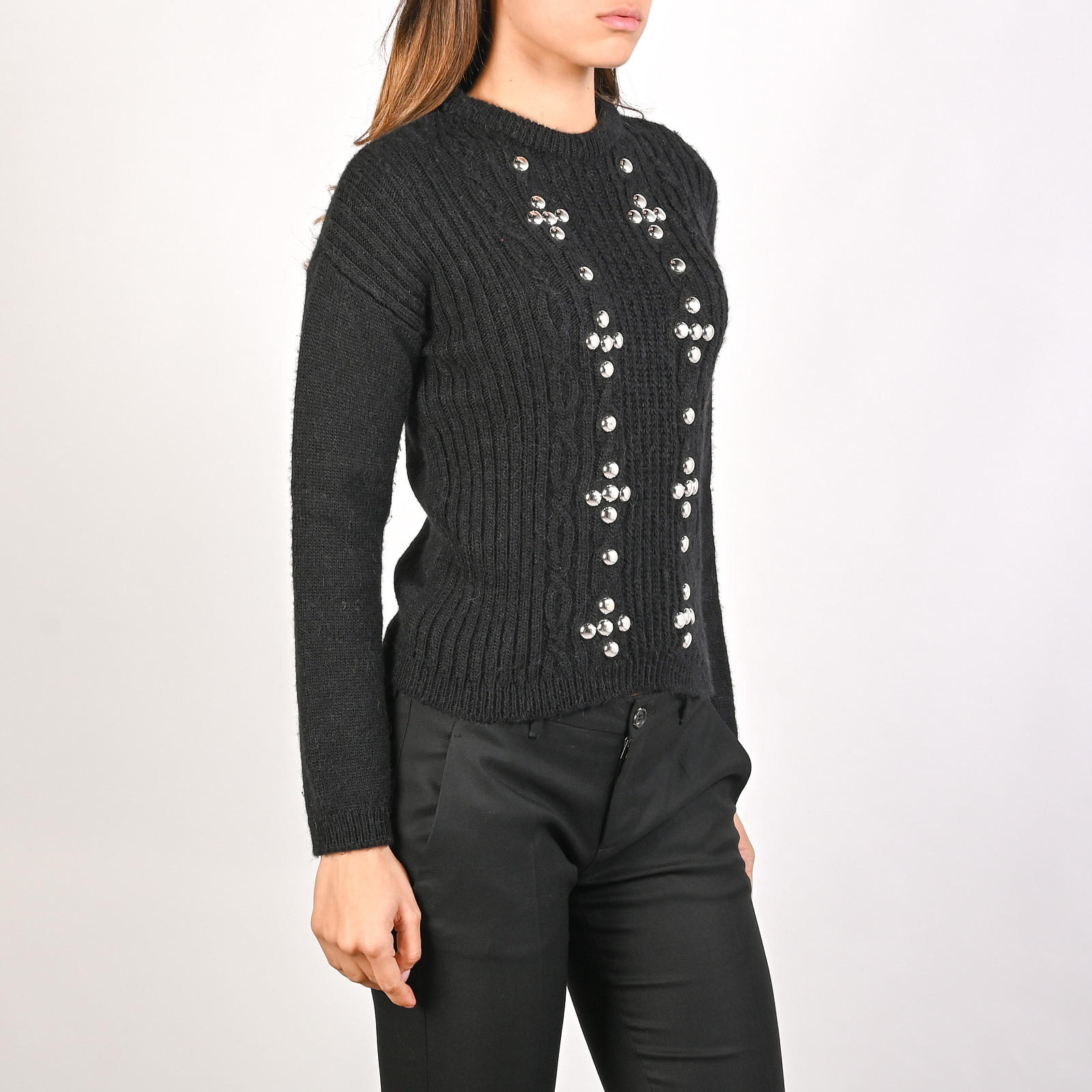 Свитер черного цвета Moschino Cheap and Chic - фото из каталога магазина брендовой одежды Second Friend Store Свитер Moschino Cheap and Chic - купить оригинал в секонд-хенде SFS - 2