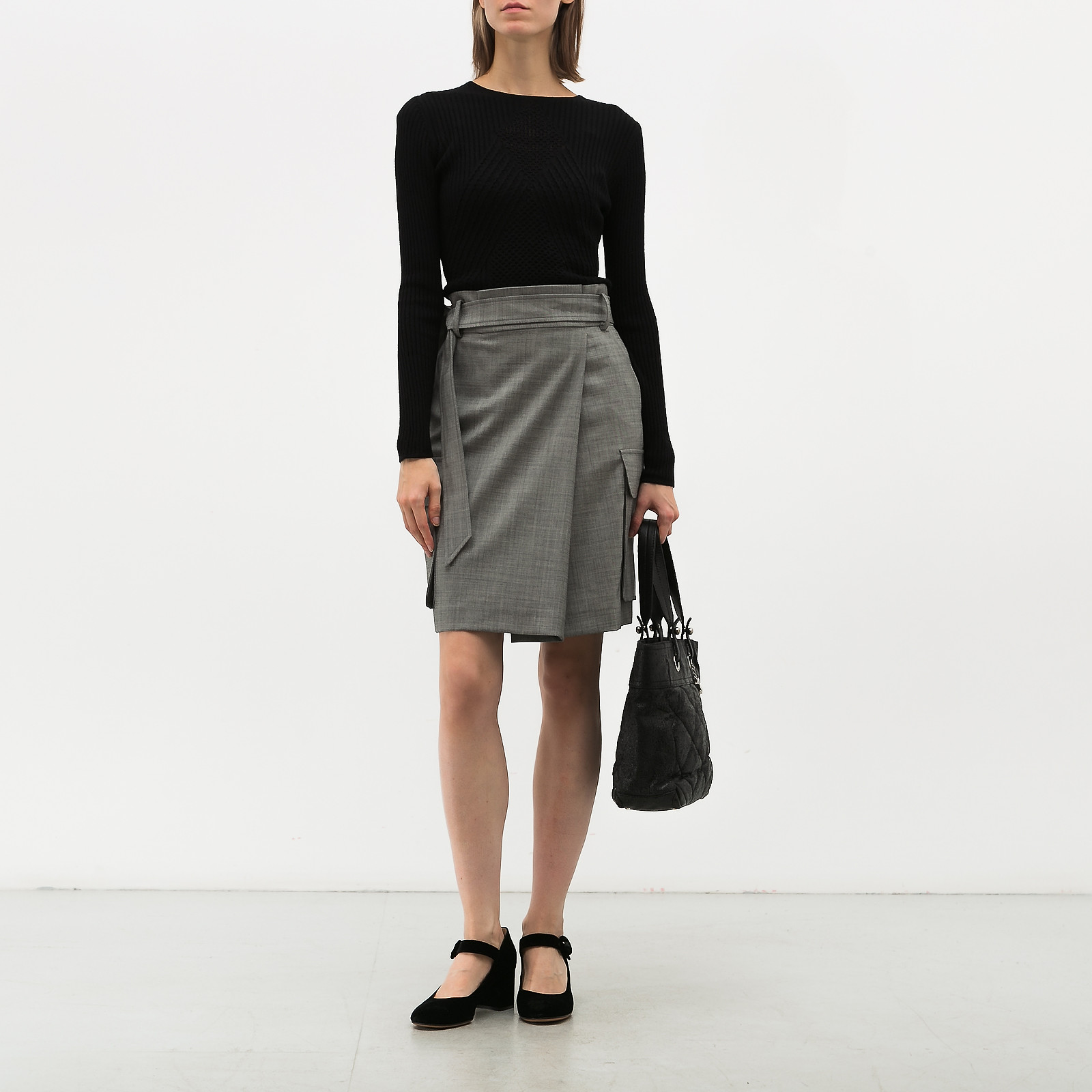 Юбка серого цвета Max Mara - фото из каталога магазина брендовой одежды Second Friend Store Юбка Max Mara - купить оригинал в секонд-хенде SFS - 2