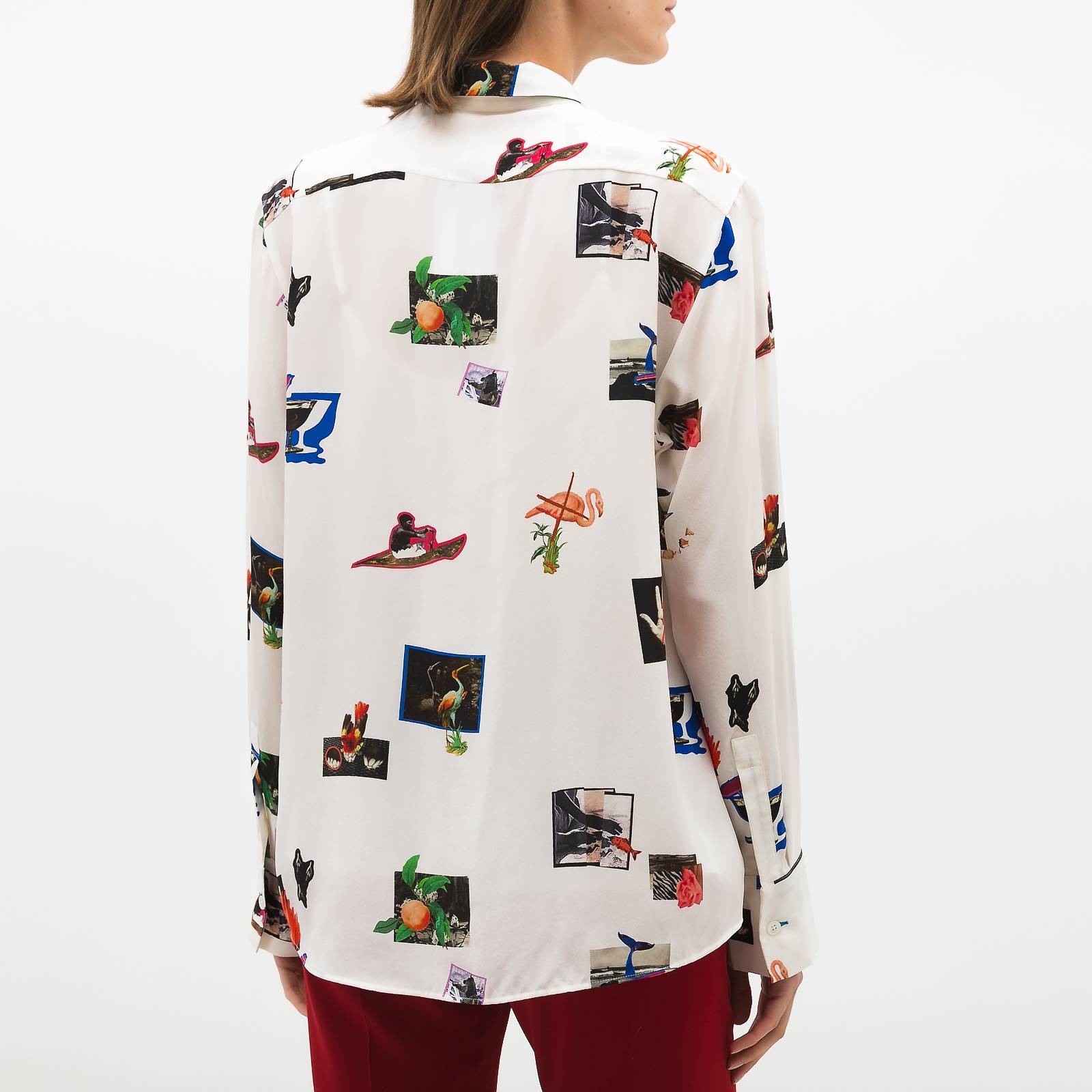 Блуза белого цвета PS by Paul Smith - фото из каталога магазина брендовой одежды Second Friend Store Блуза PS by Paul Smith - купить оригинал в секонд-хенде SFS - 3