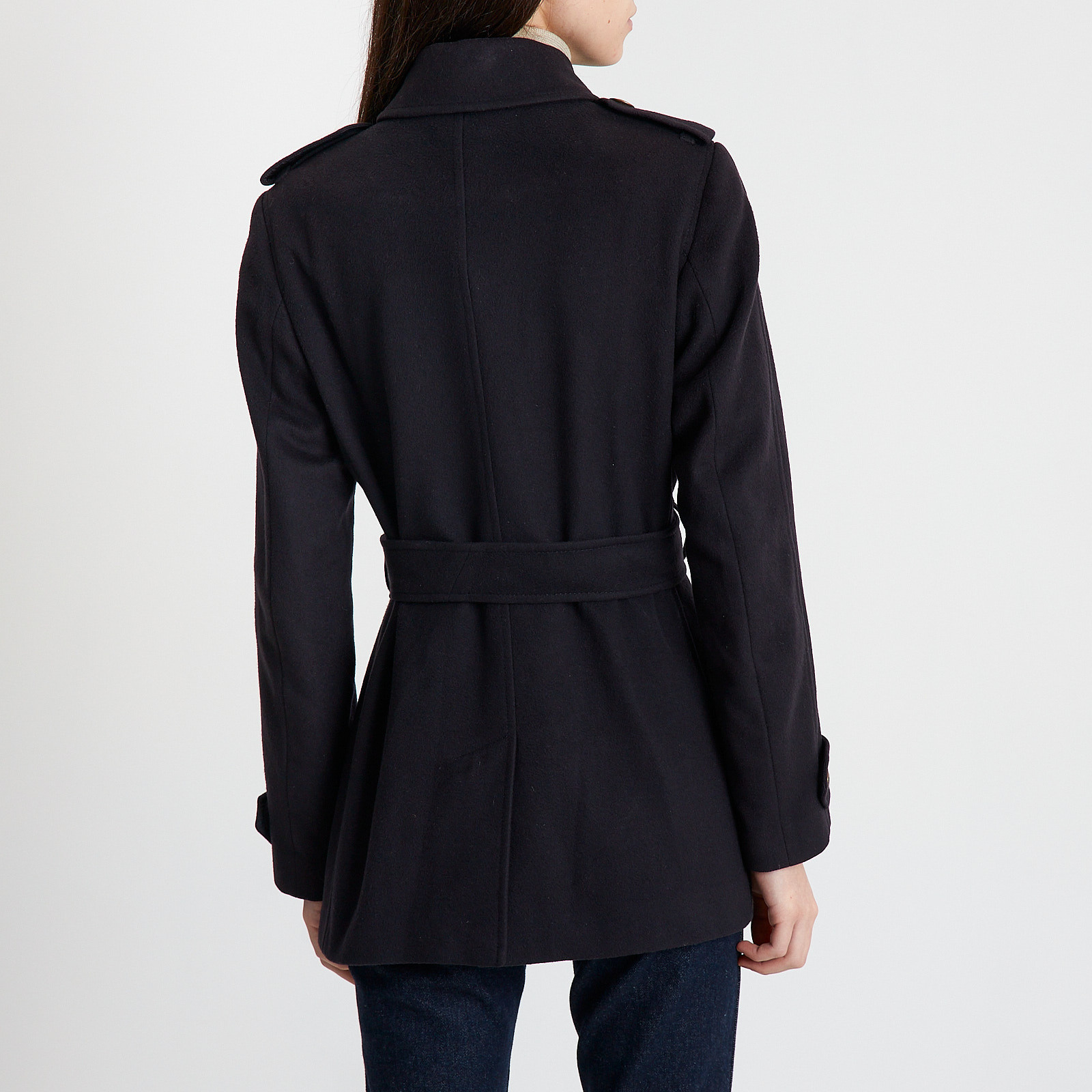 Пальто синего цвета Burberry Prorsum - фото из каталога магазина брендовой одежды Second Friend Store Пальто Burberry Prorsum - купить оригинал в секонд-хенде SFS - 3