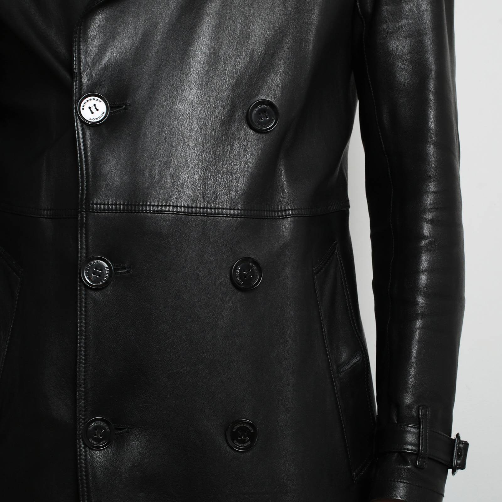 Кожаное пальто Burberry - купить оригинал в секонд-хенде SFS