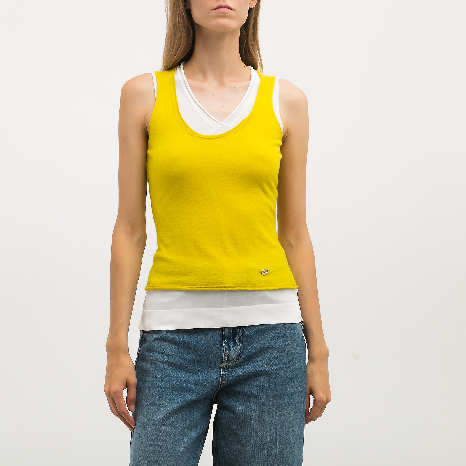 Топ  желтого цвета Gucci - фото из каталога магазина брендовой одежды Second Friend Store Топ Gucci - купить оригинал в секонд-хенде SFS - 1