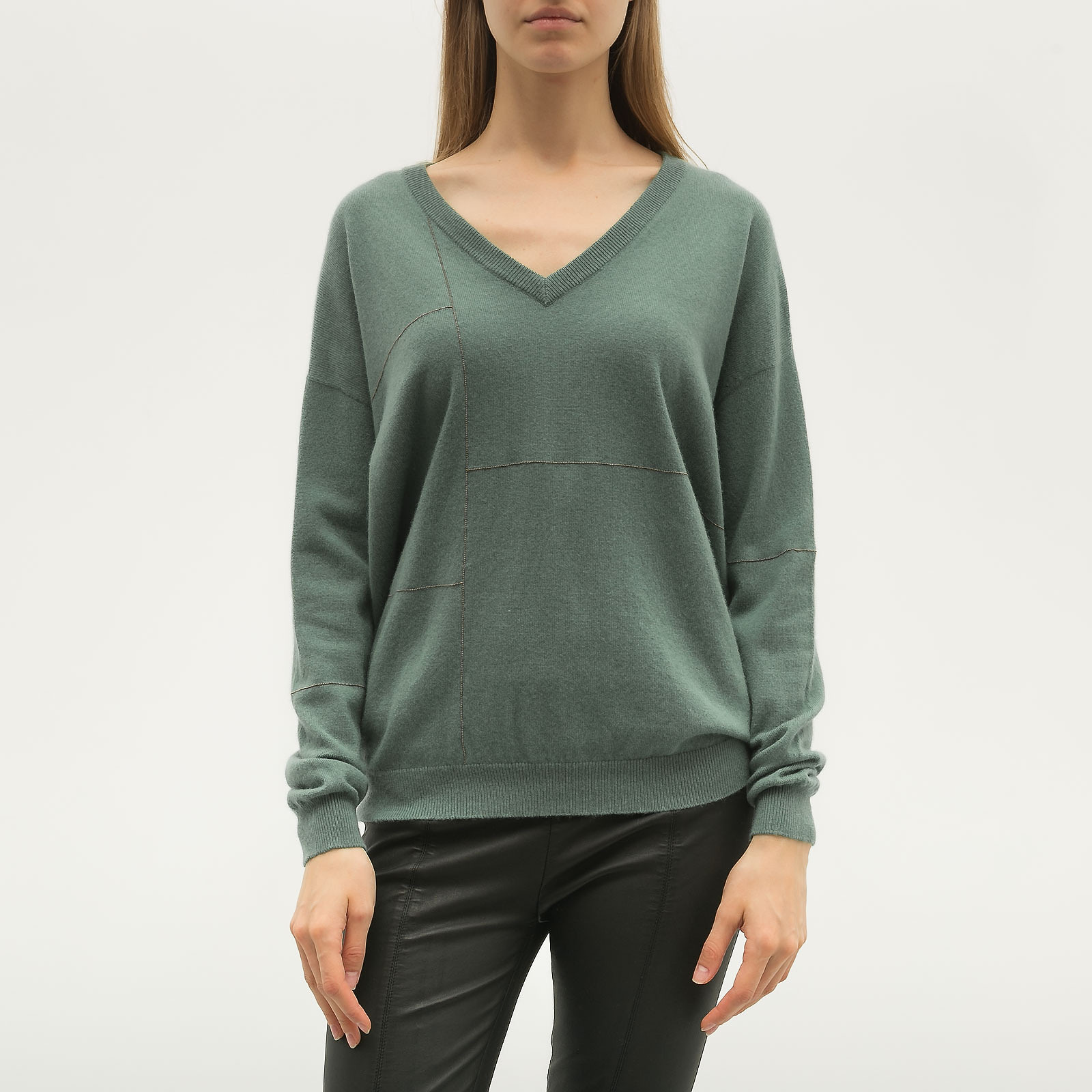 Джемпер зеленого цвета Brunello Cucinelli - фото из каталога магазина брендовой одежды Second Friend Store Джемпер Brunello Cucinelli - купить оригинал в секонд-хенде SFS - 1