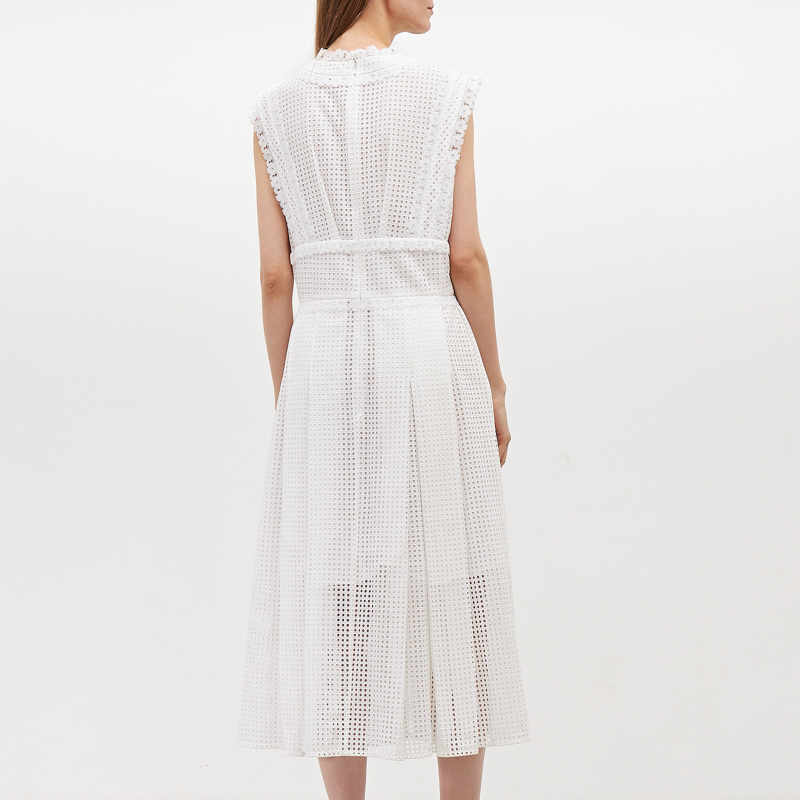 Платье белого цвета Oscar de la Renta - фото из каталога магазина брендовой одежды Second Friend Store Платье Oscar de la Renta - купить оригинал в секонд-хенде SFS - 3