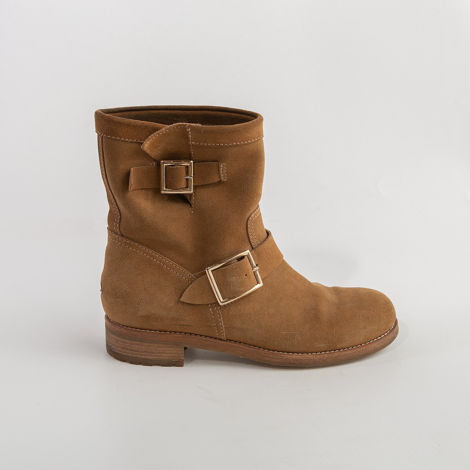 Ботинки коричневого цвета Jimmy Choo - фото из каталога магазина брендовой одежды Second Friend Store Ботинки Jimmy Choo - купить оригинал в секонд-хенде SFS - 1