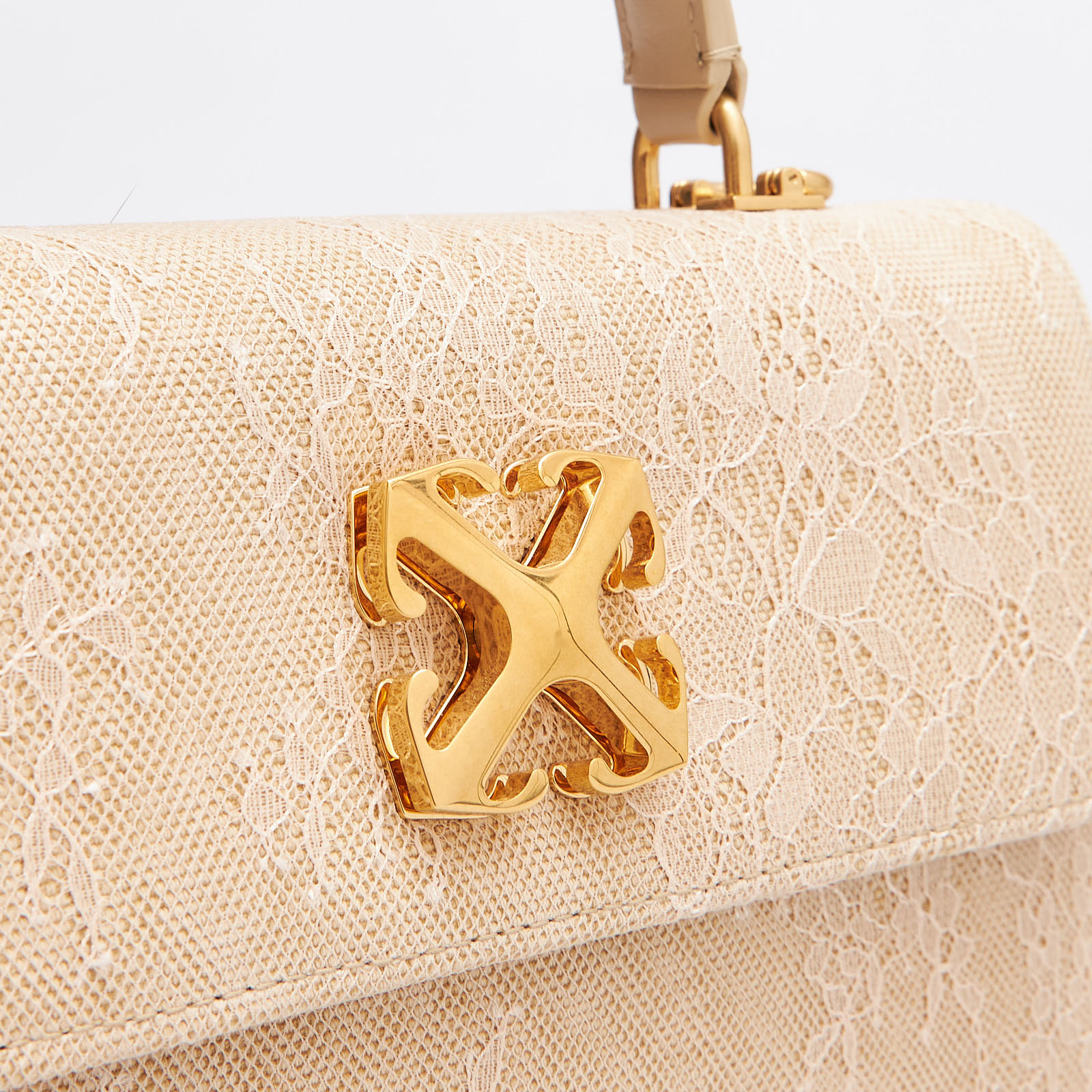 Сумка бежевого цвета Off-White - фото из каталога магазина брендовой одежды Second Friend Store Сумка Off-White - купить оригинал в секонд-хенде SFS - 5