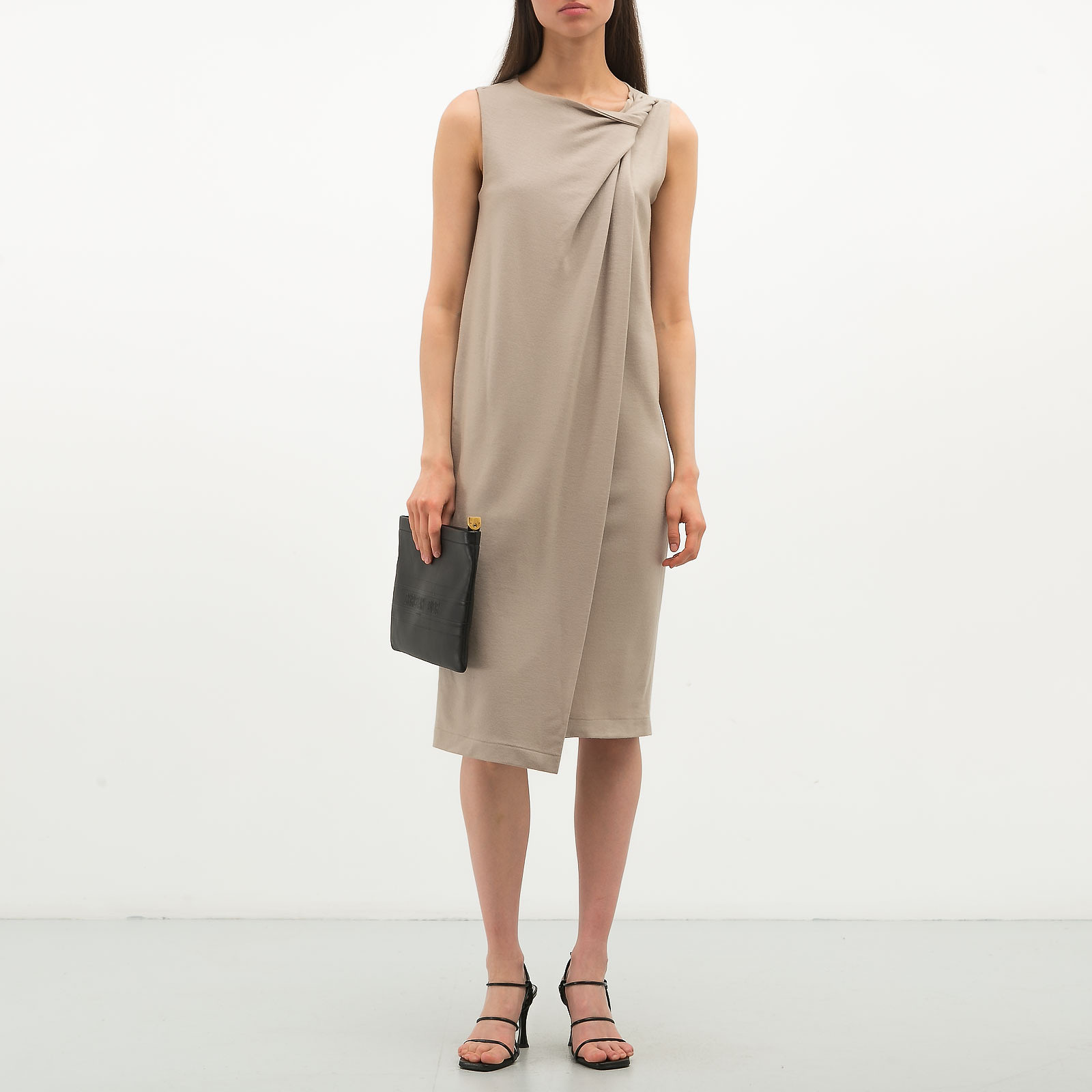 Платье бежевого цвета Jil Sander - фото из каталога магазина брендовой одежды Second Friend Store Платье Jil Sander - купить оригинал в секонд-хенде SFS - 2