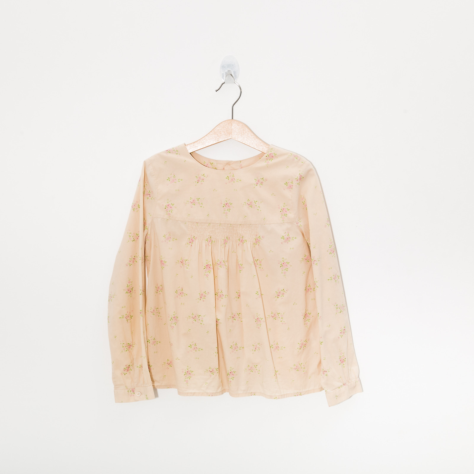 Рубашка бежевого цвета Bonpoint - фото из каталога магазина брендовой одежды Second Friend Store Рубашка Bonpoint - купить оригинал в секонд-хенде SFS - 1