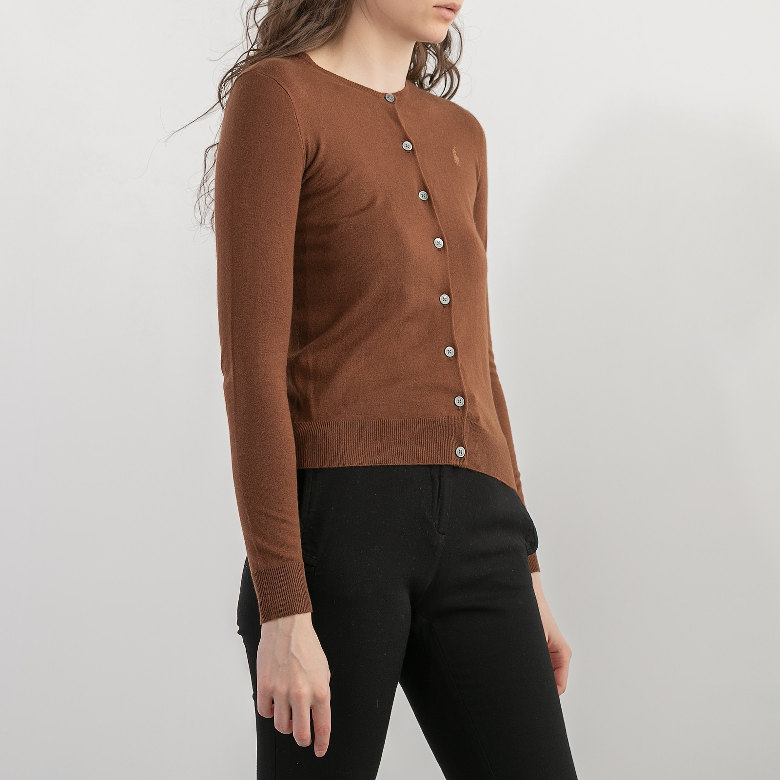 Кардиган коричневого цвета Ralph Lauren - фото из каталога магазина брендовой одежды Second Friend Store Кардиган Ralph Lauren - купить оригинал в секонд-хенде SFS - 3