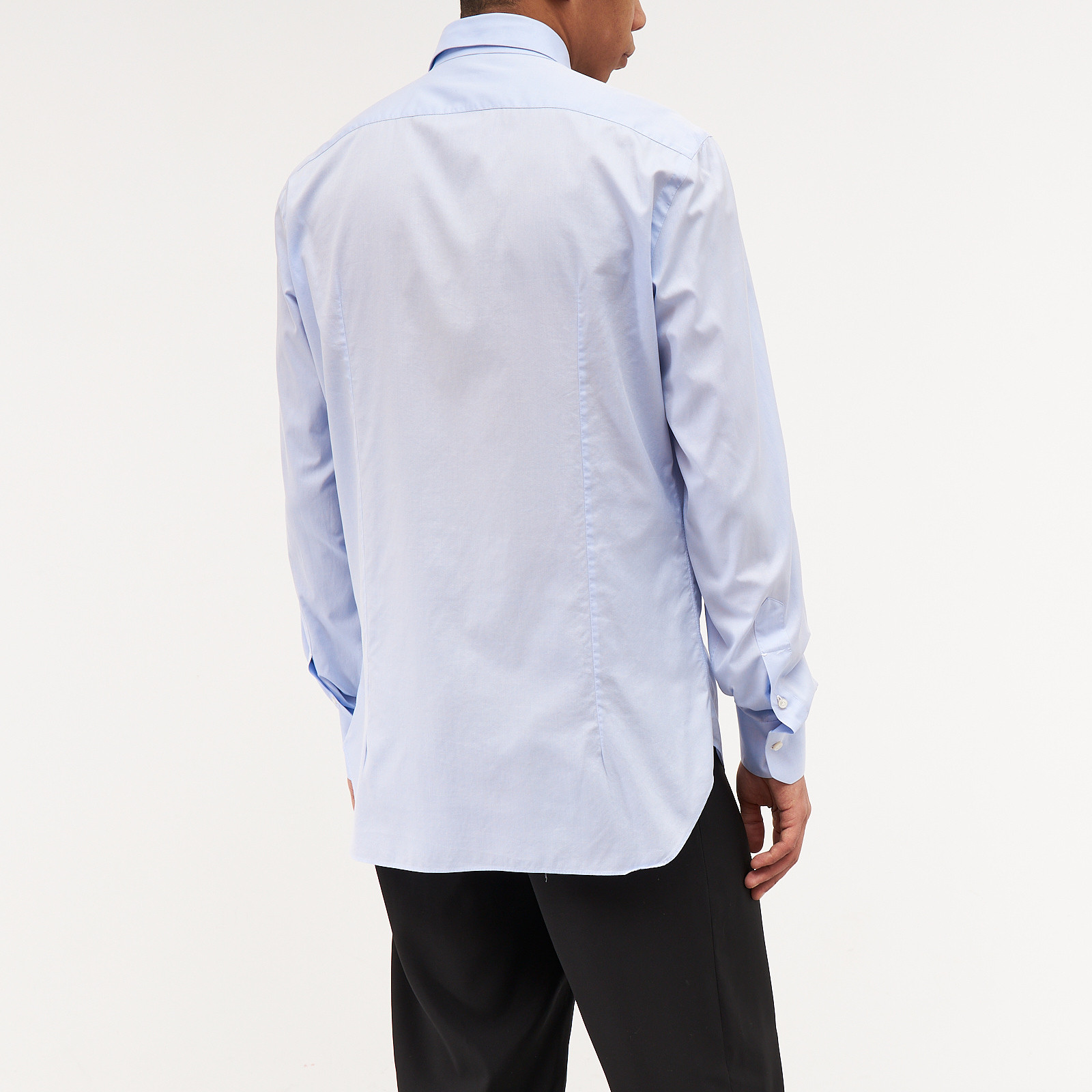 Рубашка голубого цвета Loro Piana - фото из каталога магазина брендовой одежды Second Friend Store Рубашка Loro Piana - купить оригинал в секонд-хенде SFS - 2