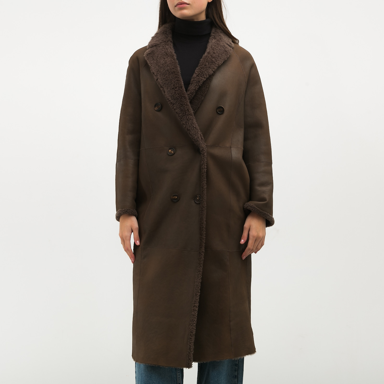 Пальто коричневого цвета Brunello Cucinelli - фото из каталога магазина брендовой одежды Second Friend Store Пальто Brunello Cucinelli - купить оригинал в секонд-хенде SFS - 1