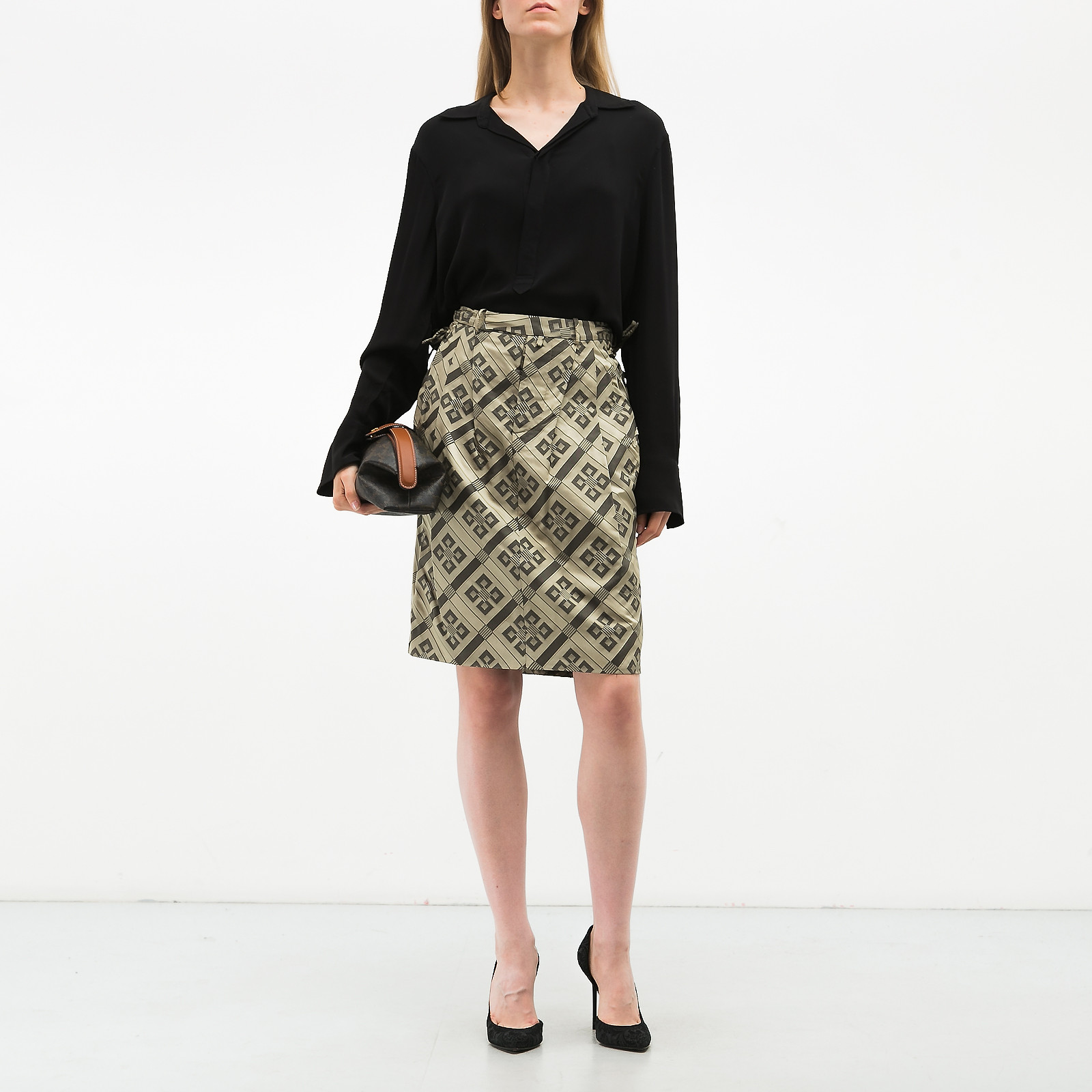 Юбка зеленого цвета Marni - фото из каталога магазина брендовой одежды Second Friend Store Юбка Marni - купить оригинал в секонд-хенде SFS - 2