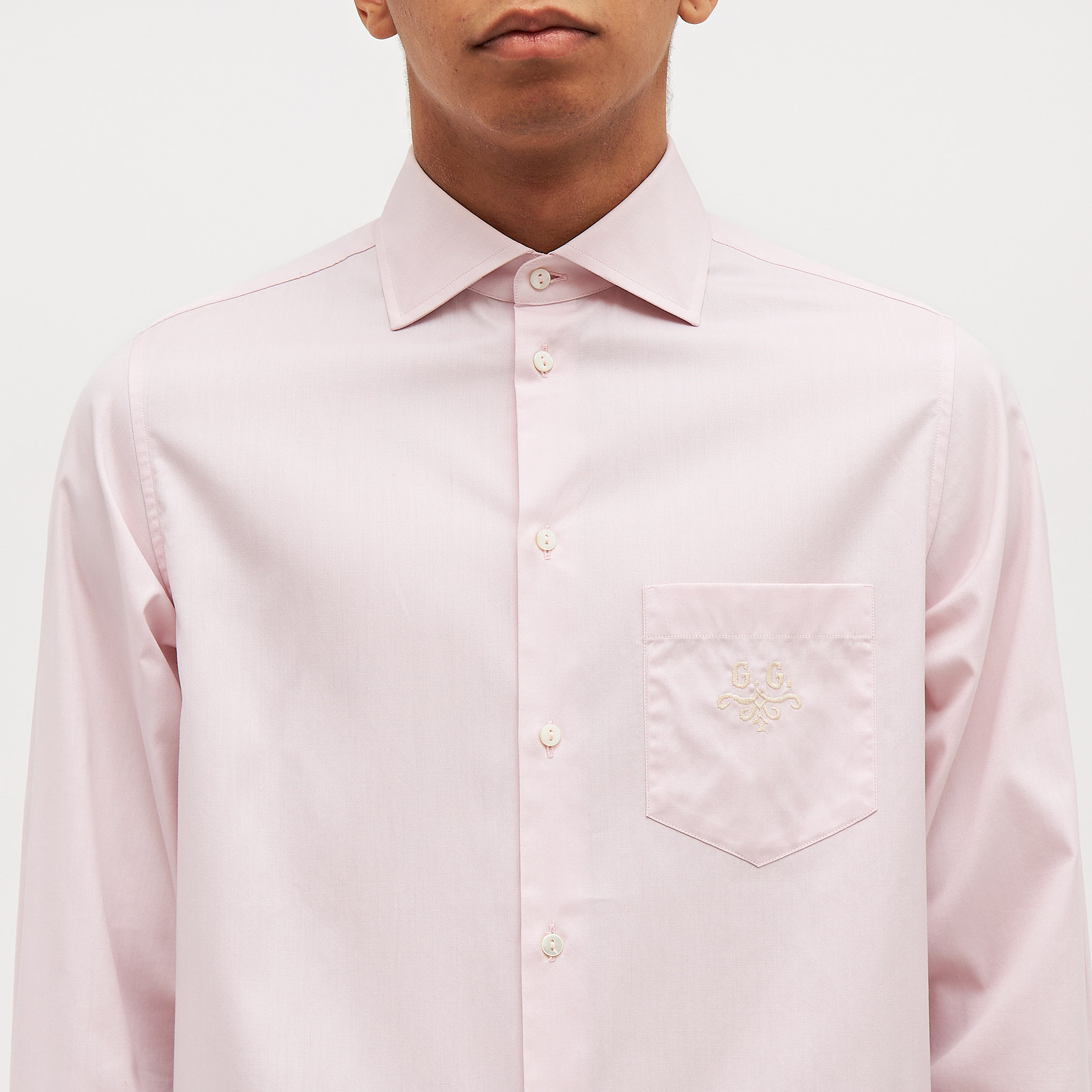 Рубашка розового цвета Gucci - фото из каталога магазина брендовой одежды Second Friend Store Рубашка Gucci - купить оригинал в секонд-хенде SFS - 4