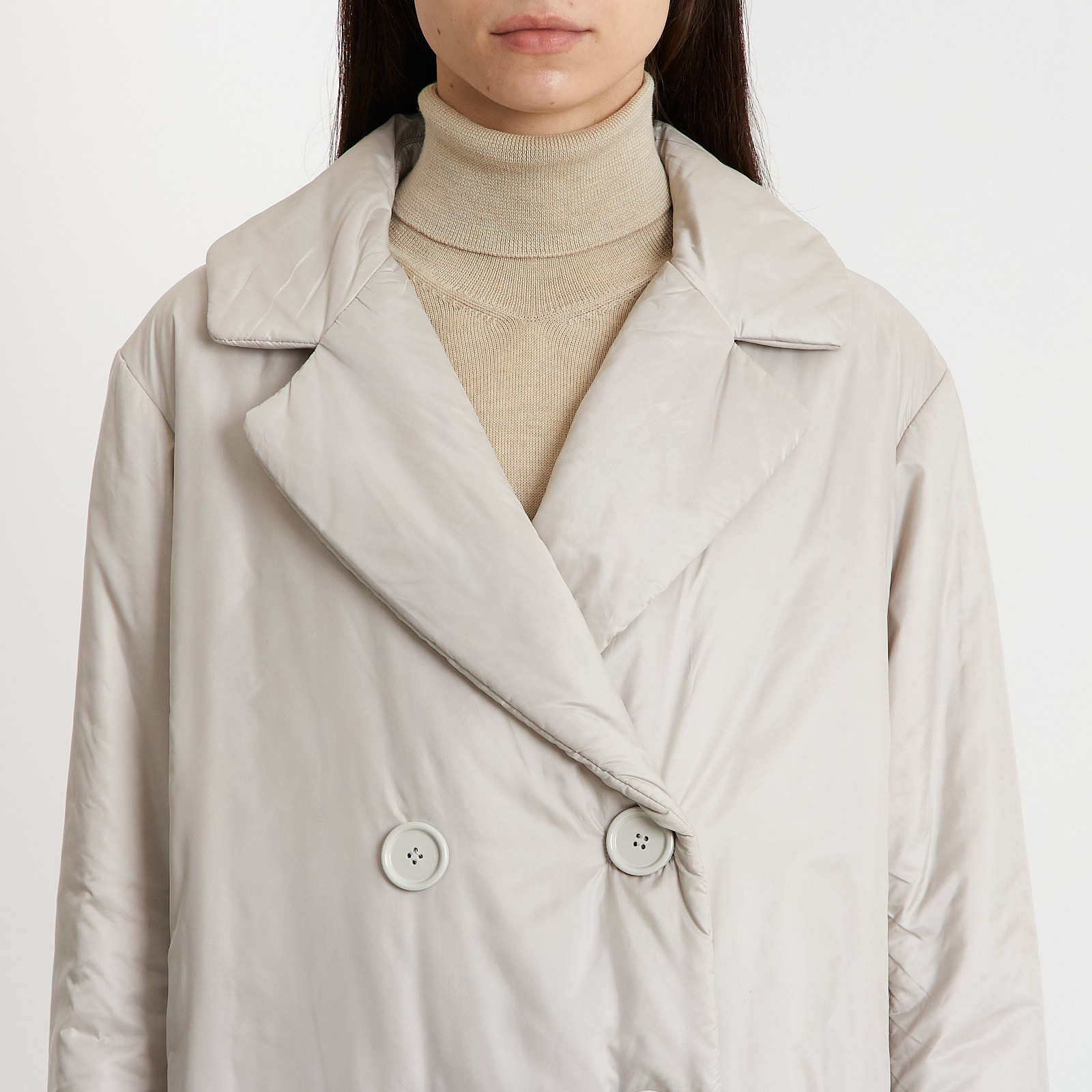 Пальто серого цвета Max Mara - фото из каталога магазина брендовой одежды Second Friend Store Пальто Max Mara - купить оригинал в секонд-хенде SFS - 4