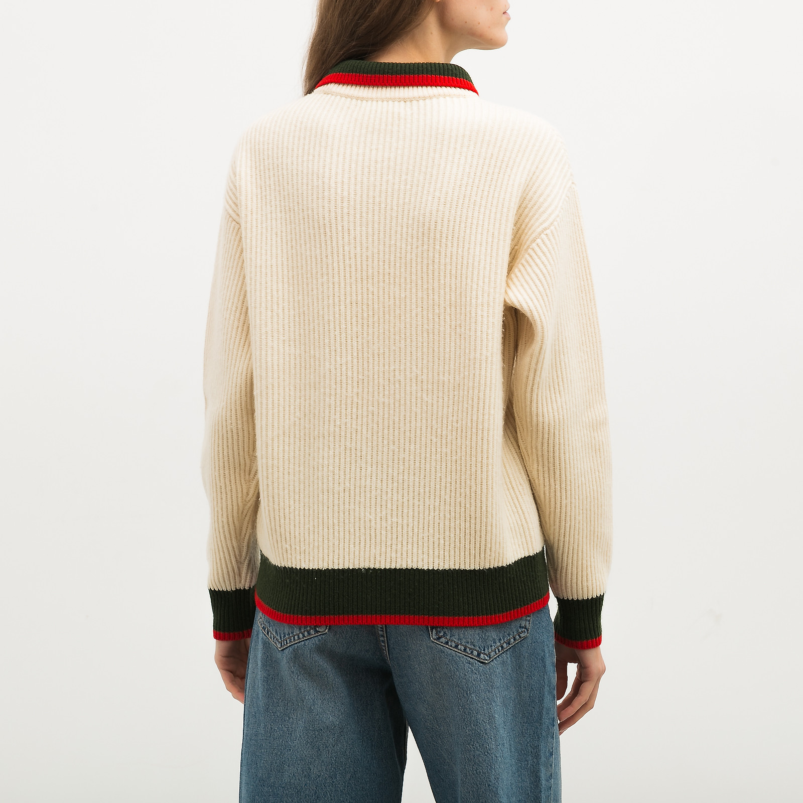 Свитер  белого цвета Burberry - фото из каталога магазина брендовой одежды Second Friend Store Свитер Burberry - купить оригинал в секонд-хенде SFS - 2