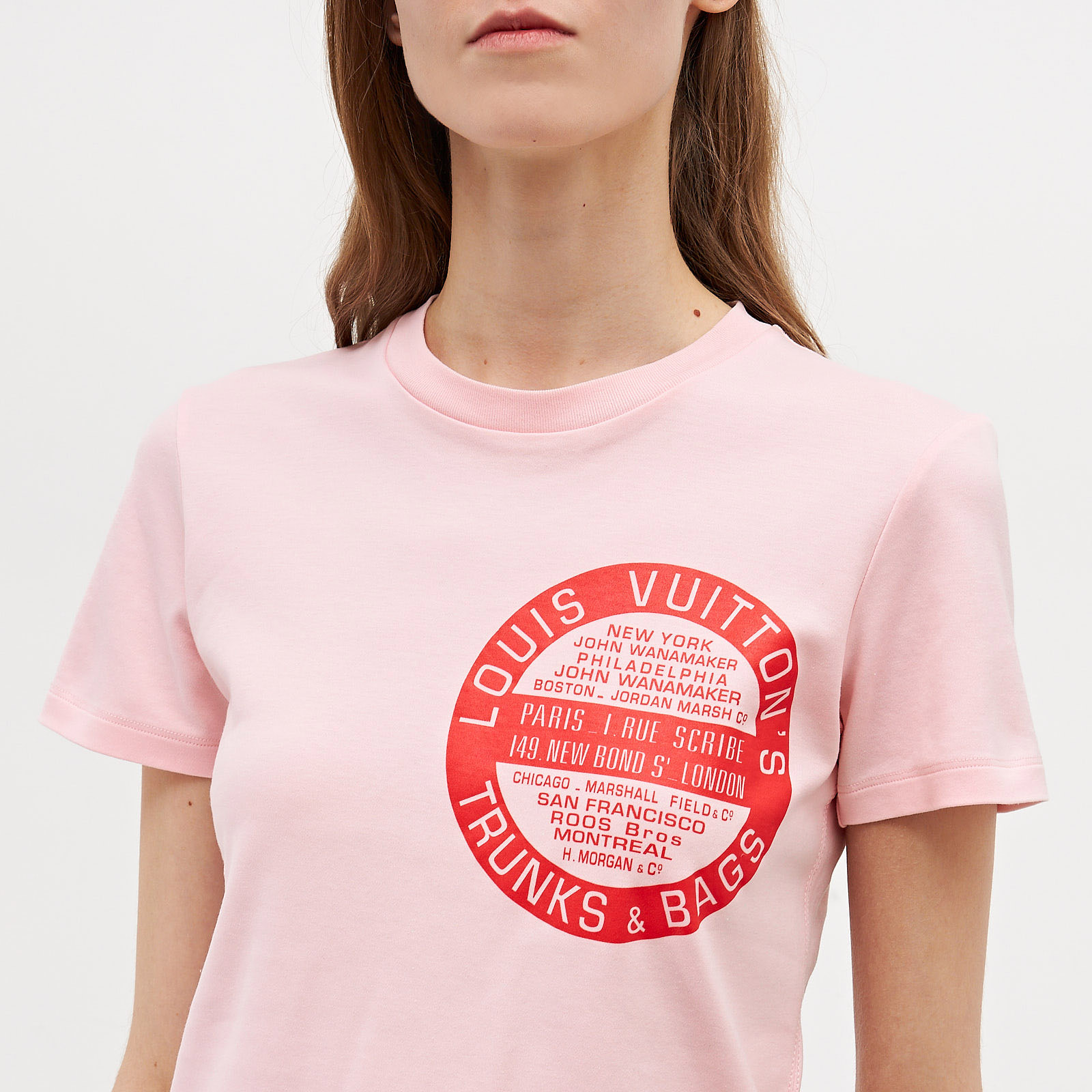 Футболка  розового цвета Louis Vuitton - фото из каталога магазина брендовой одежды Second Friend Store Футболка Louis Vuitton - купить оригинал в секонд-хенде SFS - 4